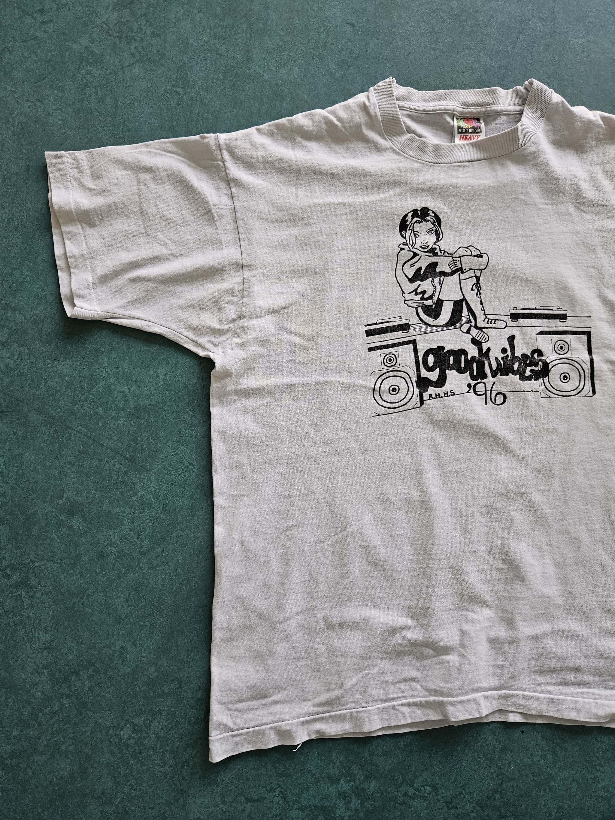 1990s VINTAGE ''GOOD VIBES'' T-SHIRT [XL] – Slow Fashion Grails