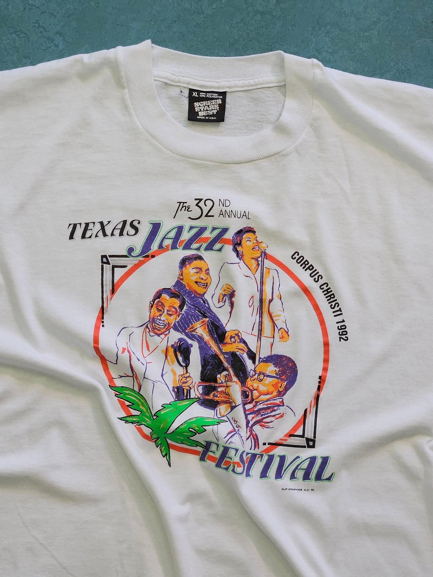 1990s VINTAGE ''TEXAS JAZZ FESTIVAL'' T-SHIRT [XL]