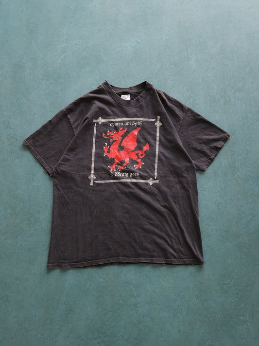 1990s VINTAGE ''WALES'' T-SHIRT [XL]