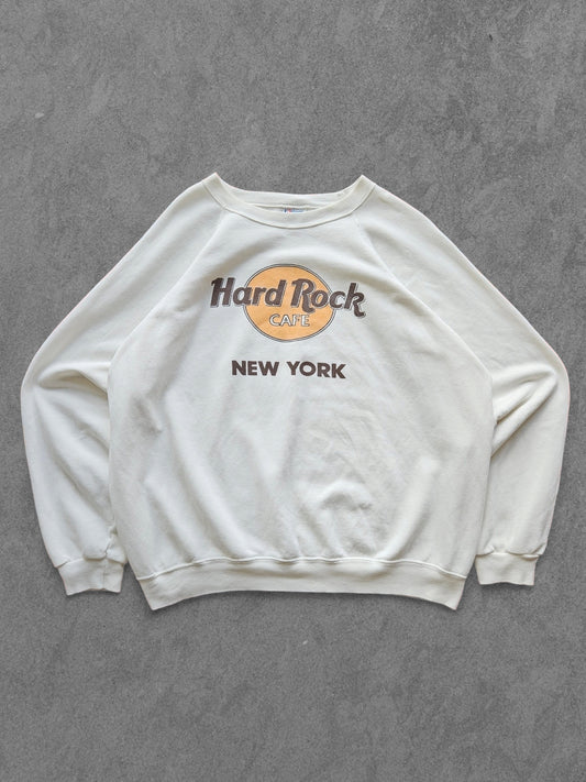 80s HANES ''HARD ROCK CAFE N.Y.'' SWEATSHIRT [XL]