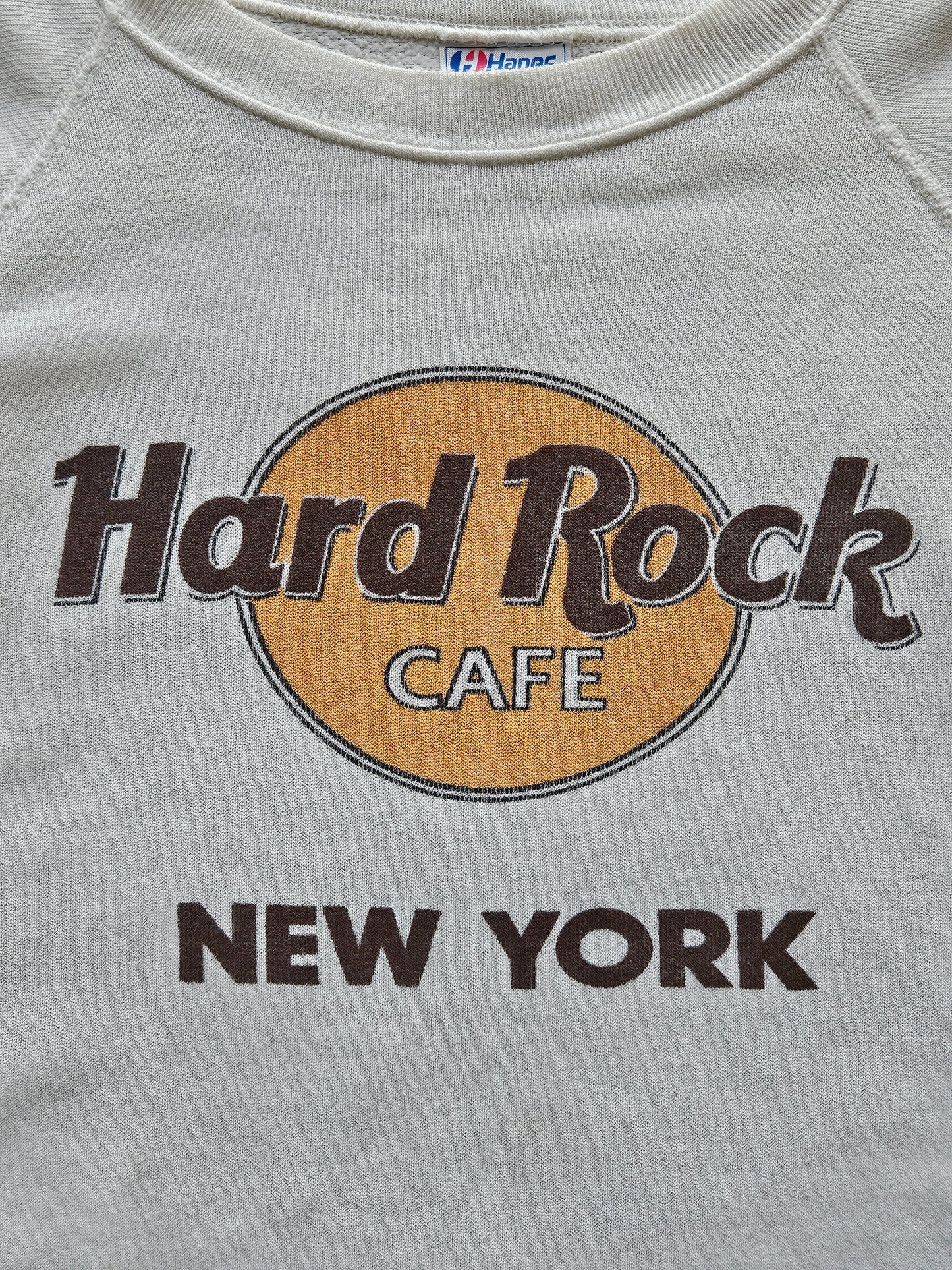 80s HANES ''HARD ROCK CAFE N.Y.'' SWEATSHIRT [XL]