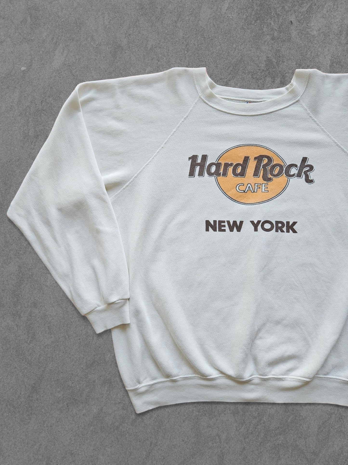 80s HANES ''HARD ROCK CAFE N.Y.'' SWEATSHIRT [XL]