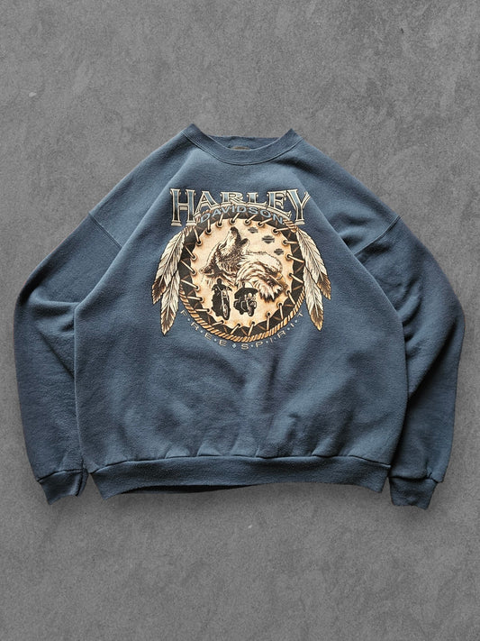 80s HANES ''HARLEY DAVIDSON N.Y.'' SWEATSHIRT [XXL]