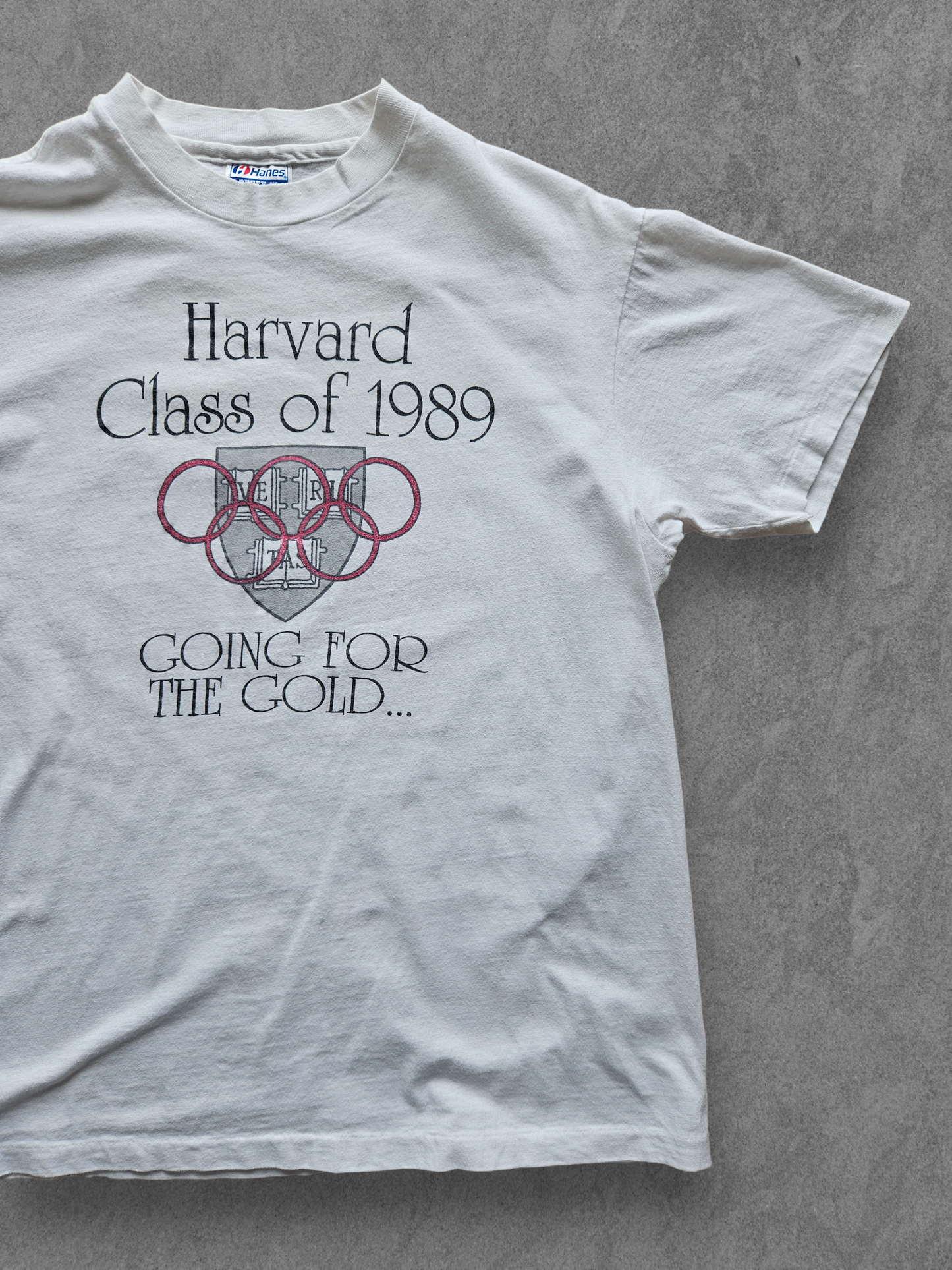 80s HANES ''HARVARD UNIVERSITY'' T-SHIRT [L]