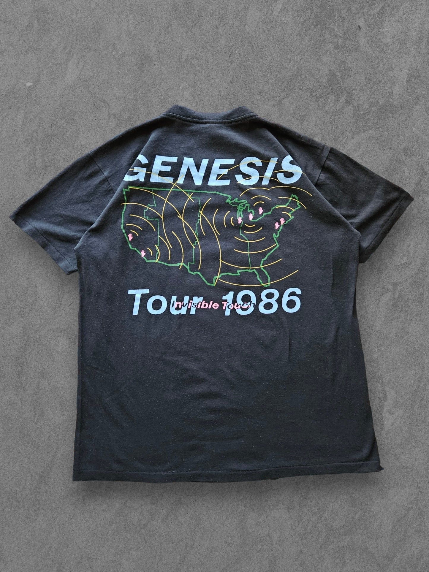 80s PACER ''GENESIS INVISIBLE TOUCH TOUR'' T-SHIRT [L]