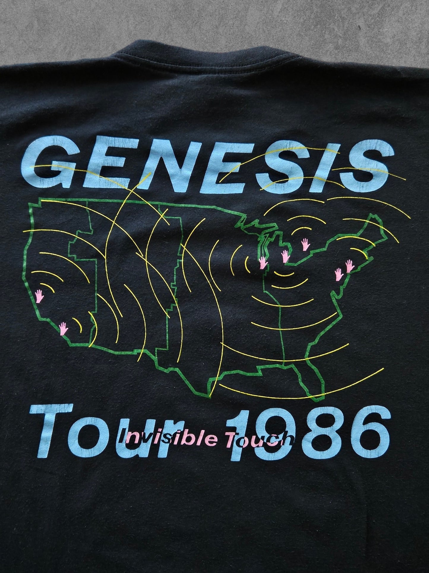 80s PACER ''GENESIS INVISIBLE TOUCH TOUR'' T-SHIRT [L]