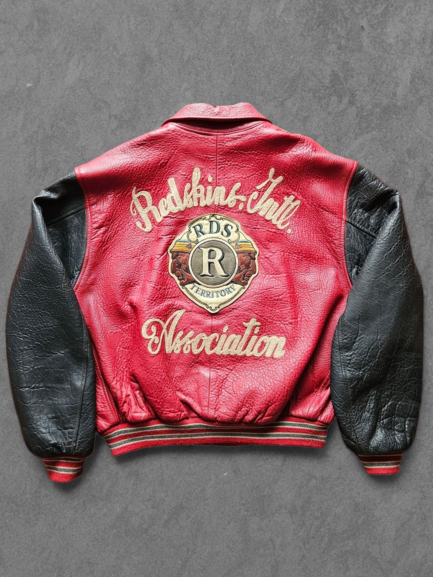 80s REDSKINS "INTL. ASSOCIATION" JACKET [XL]