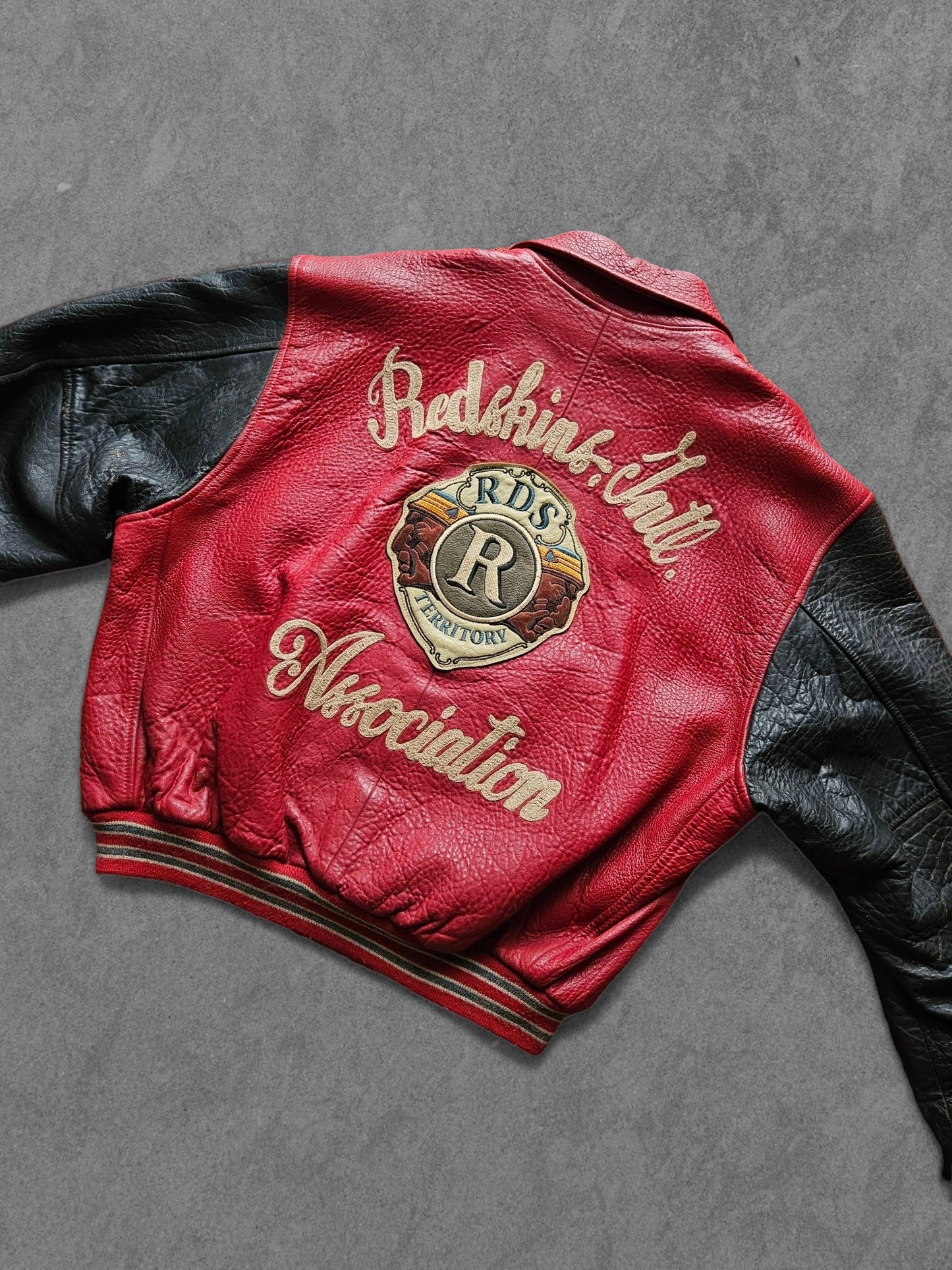 80s REDSKINS "INTL. ASSOCIATION" JACKET [XL]