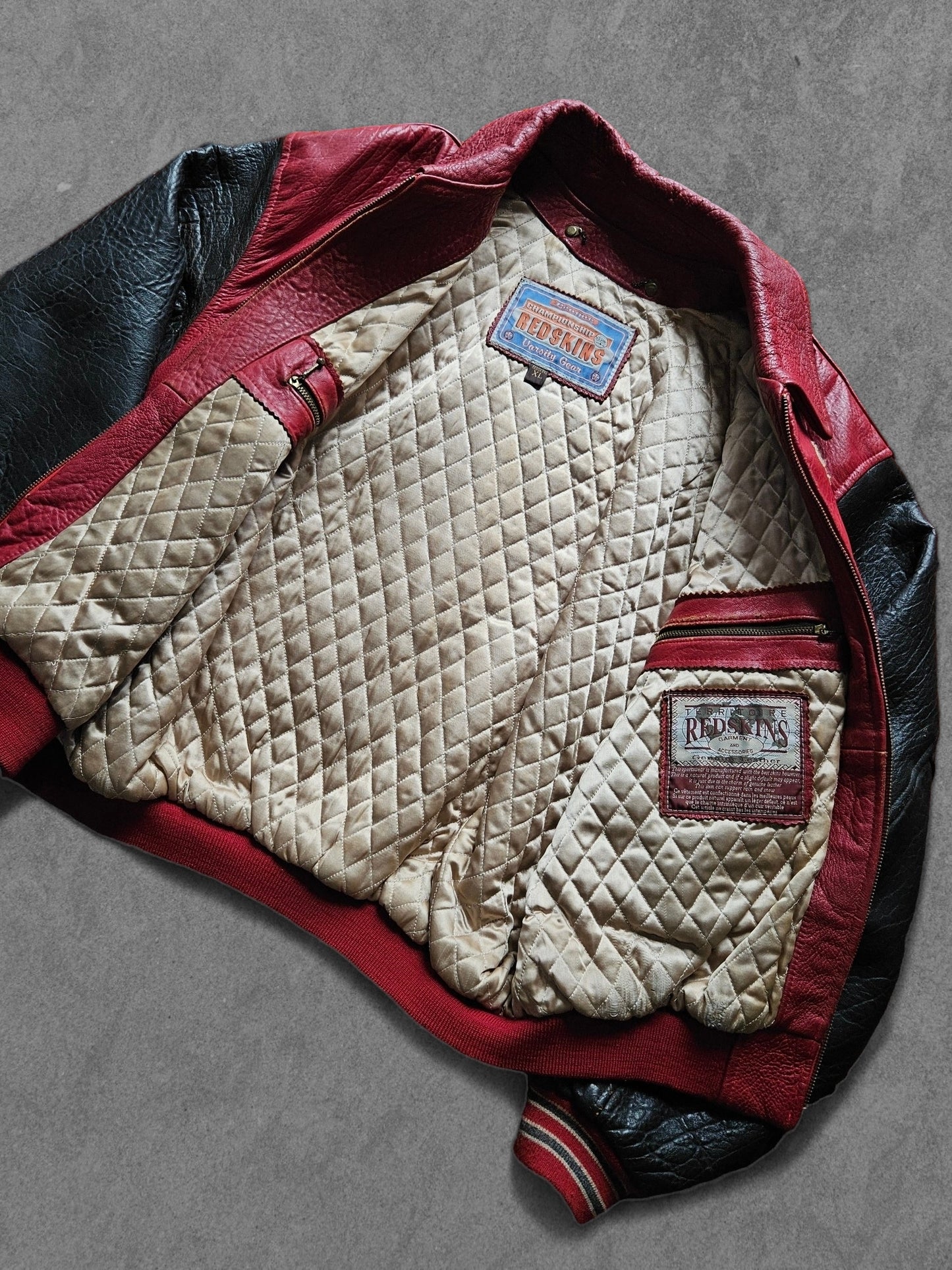 80s REDSKINS "INTL. ASSOCIATION" JACKET [XL]