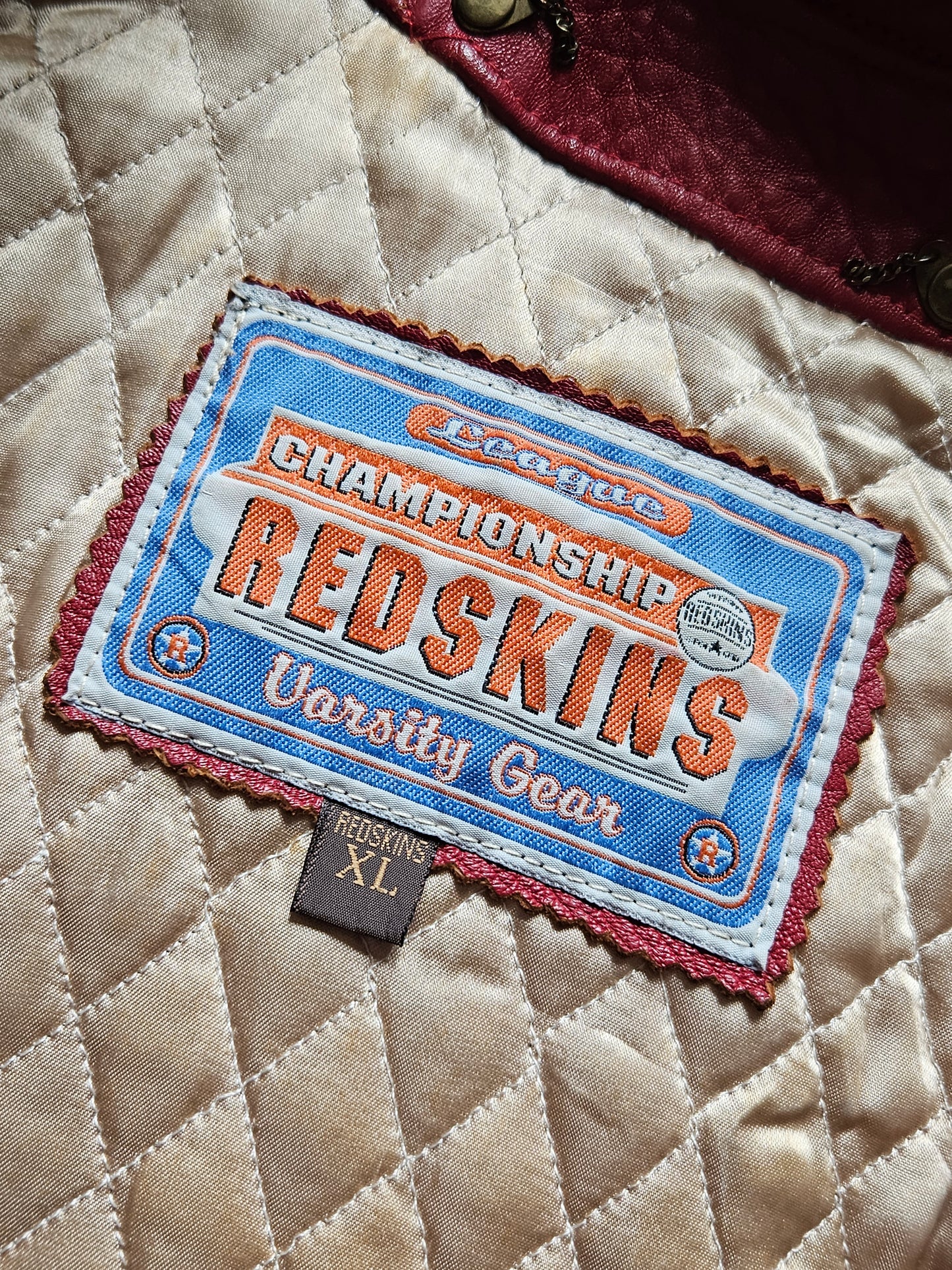 80s REDSKINS "INTL. ASSOCIATION" JACKET [XL]