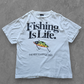 90s BIG BALL SPORTS ''FISHING IS LIFE'' T-SHIRT [XL]