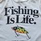 90s BIG BALL SPORTS ''FISHING IS LIFE'' T-SHIRT [XL]