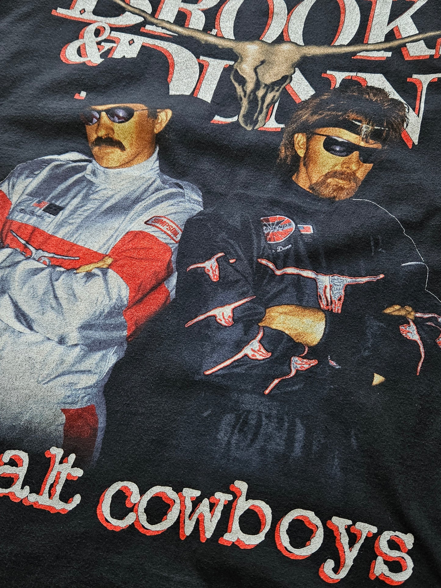 90s ''BROOKS & DUNN ASPHALT COWBOYS'' T-SHIRT [L]