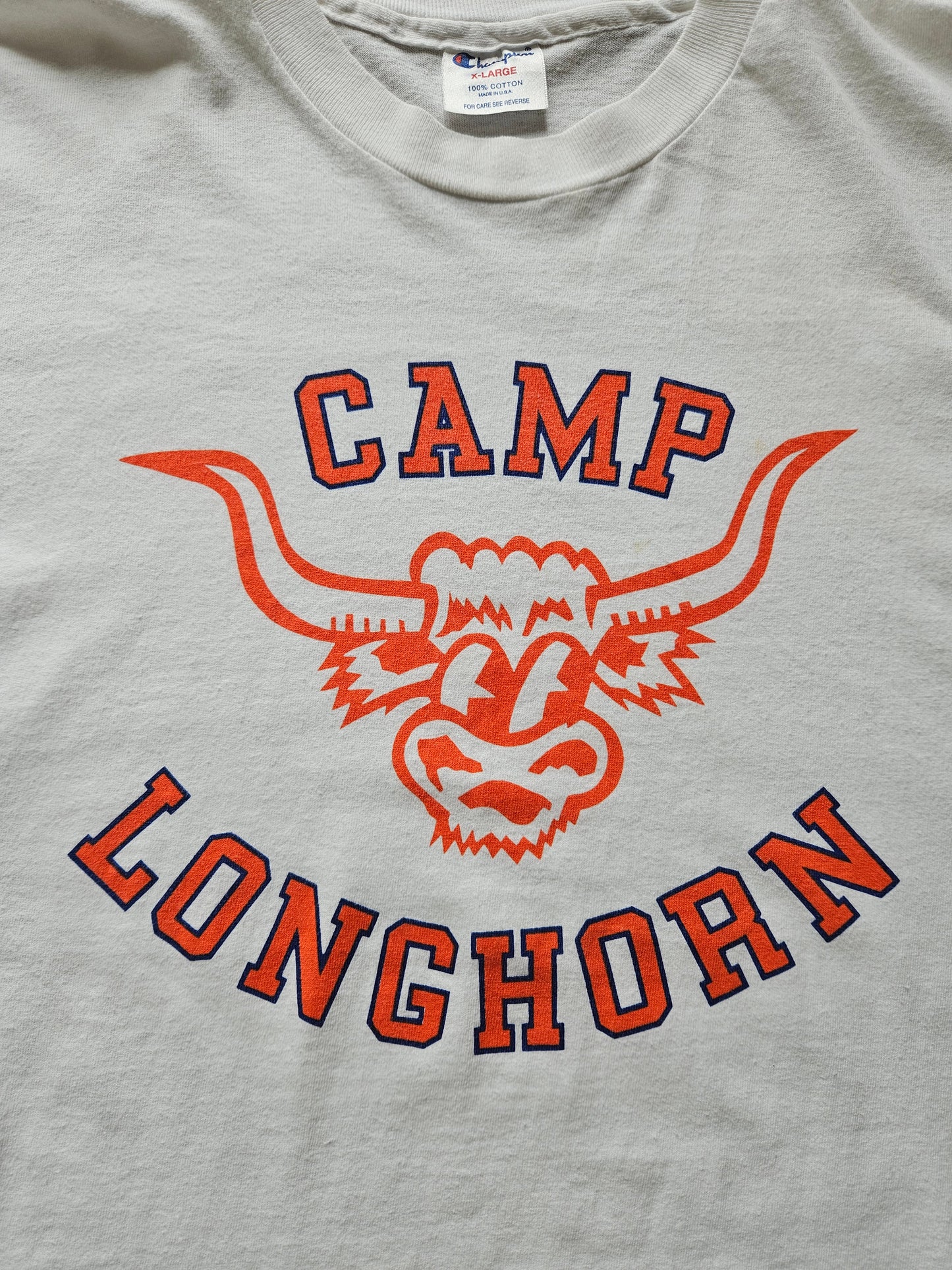 90s CHAMPION ''CAMP LONGHORN'' T-SHIRT [XL]