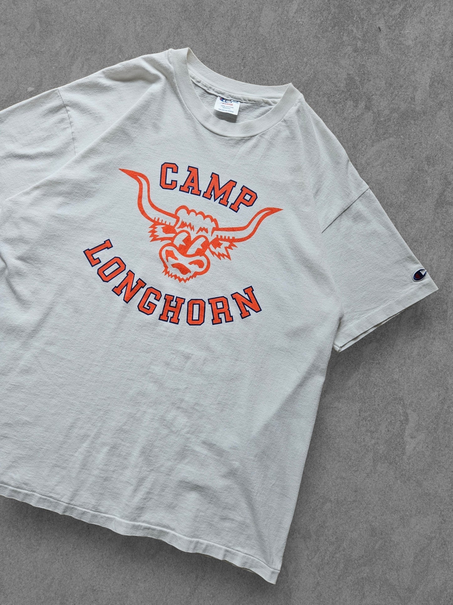 90s CHAMPION ''CAMP LONGHORN'' T-SHIRT [XL]