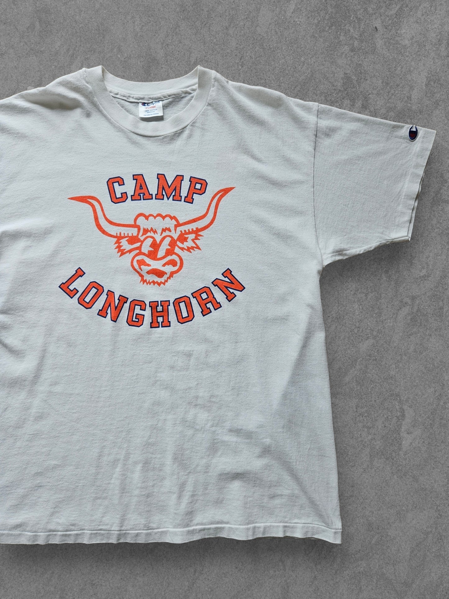 90s CHAMPION ''CAMP LONGHORN'' T-SHIRT [XL]