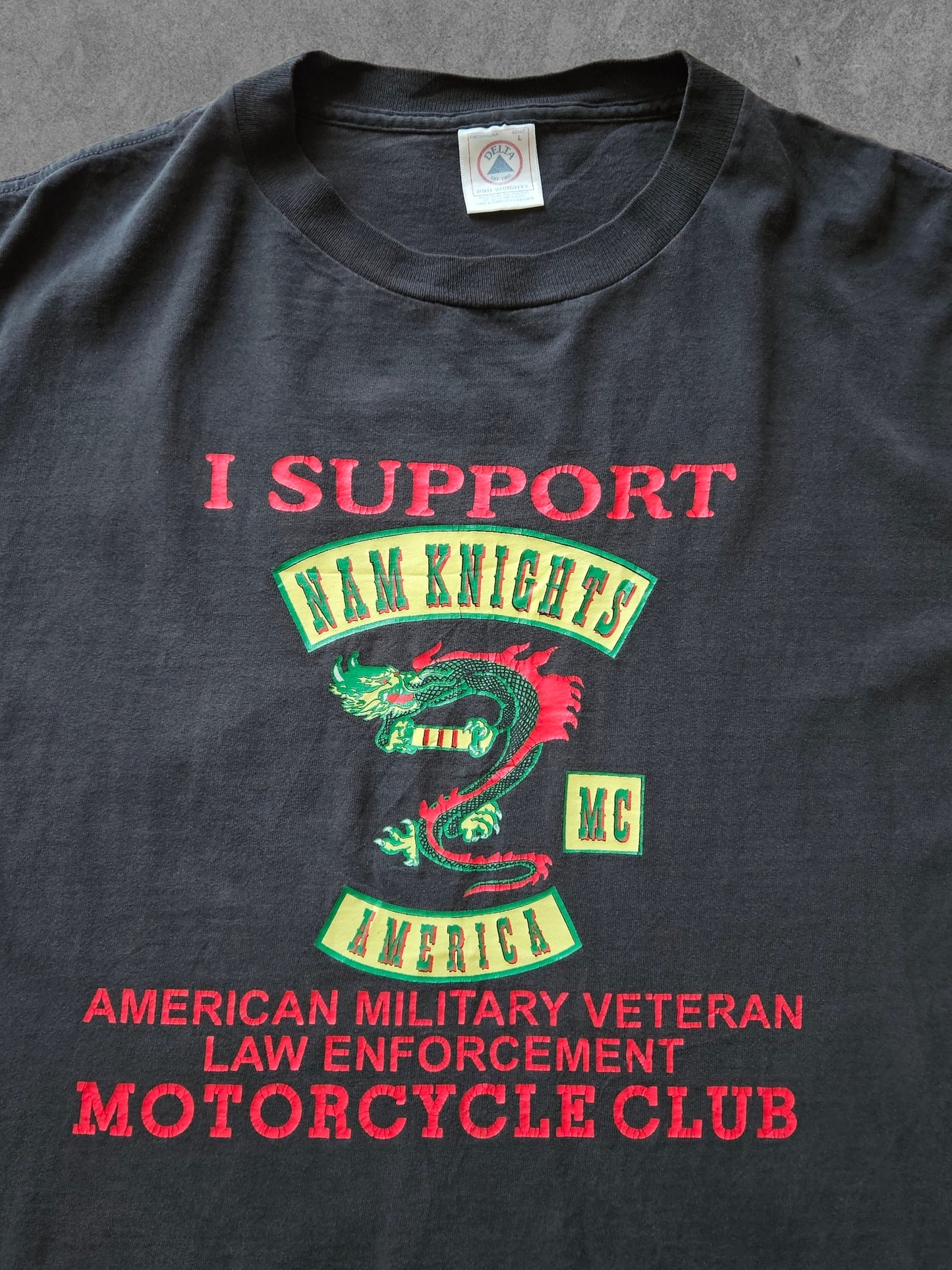 90s DELTA ''NAM KNIGHTS AMERICA'' T-SHIRT [L]