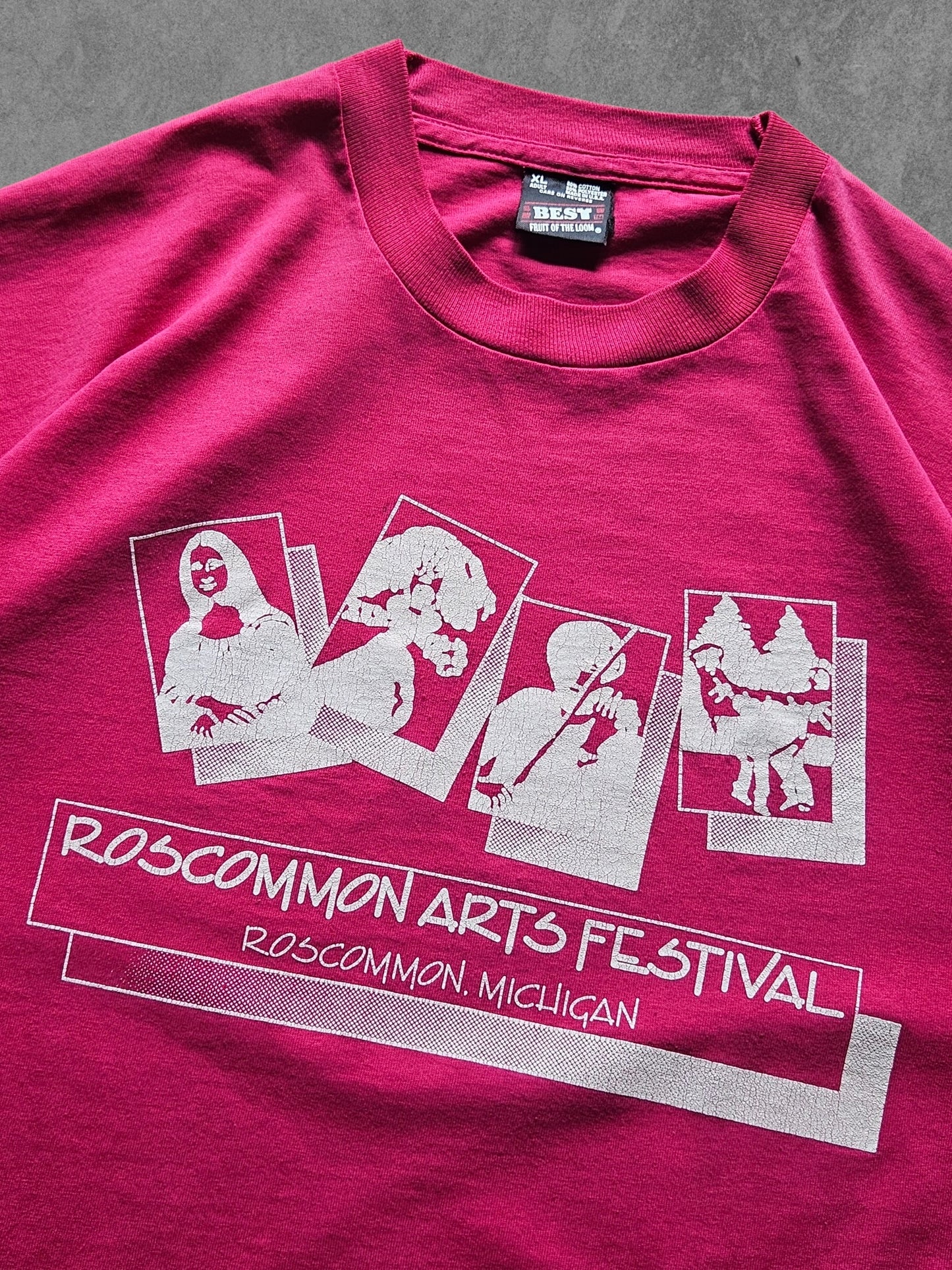 90s FRUIT OF THE LOOM ''ARTS FESTIVAL'' T-SHIRT [XL]