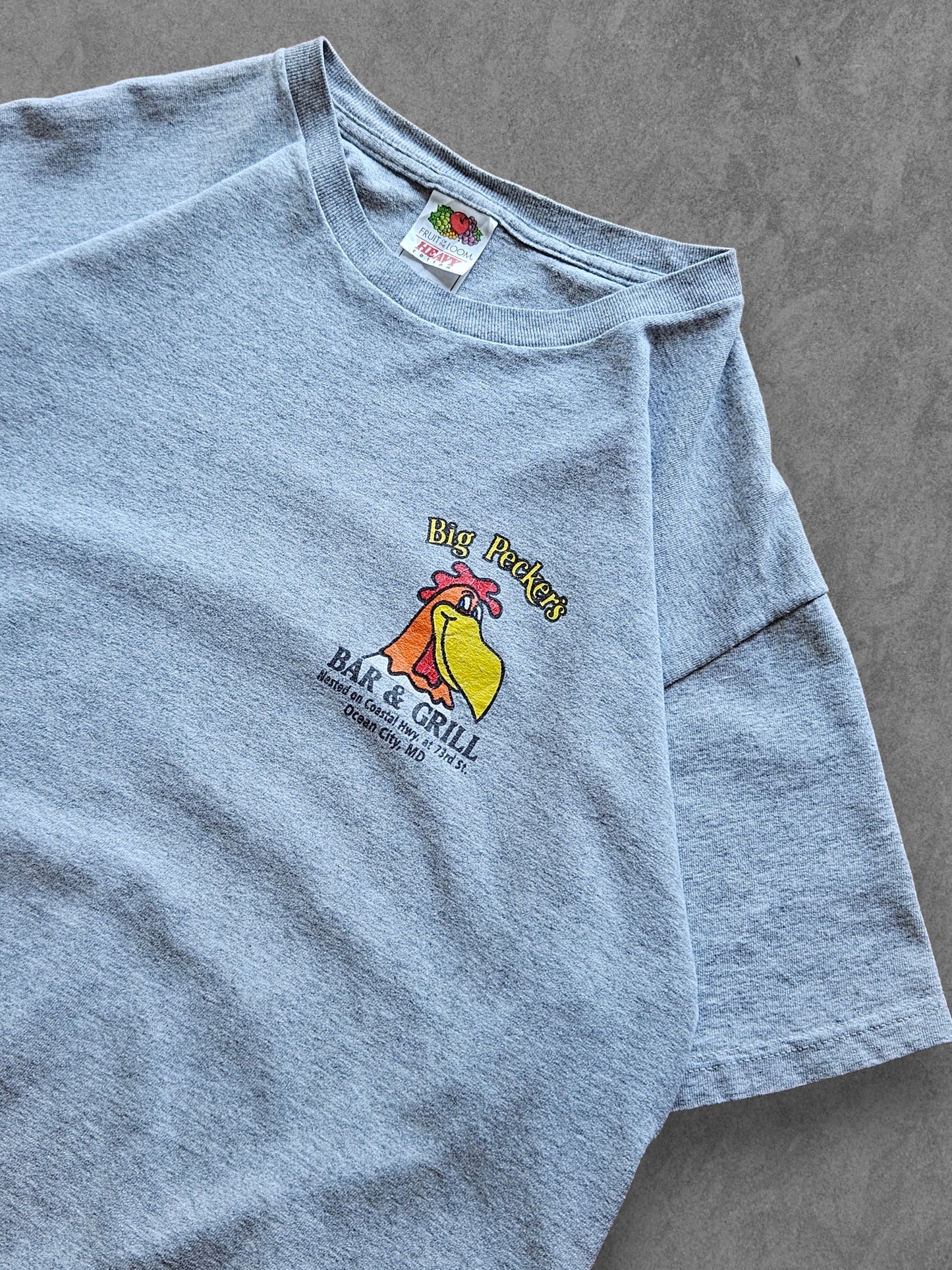 90s FRUIT OF THE LOOM ''BIG PECKERS'' T-SHIRT [L]