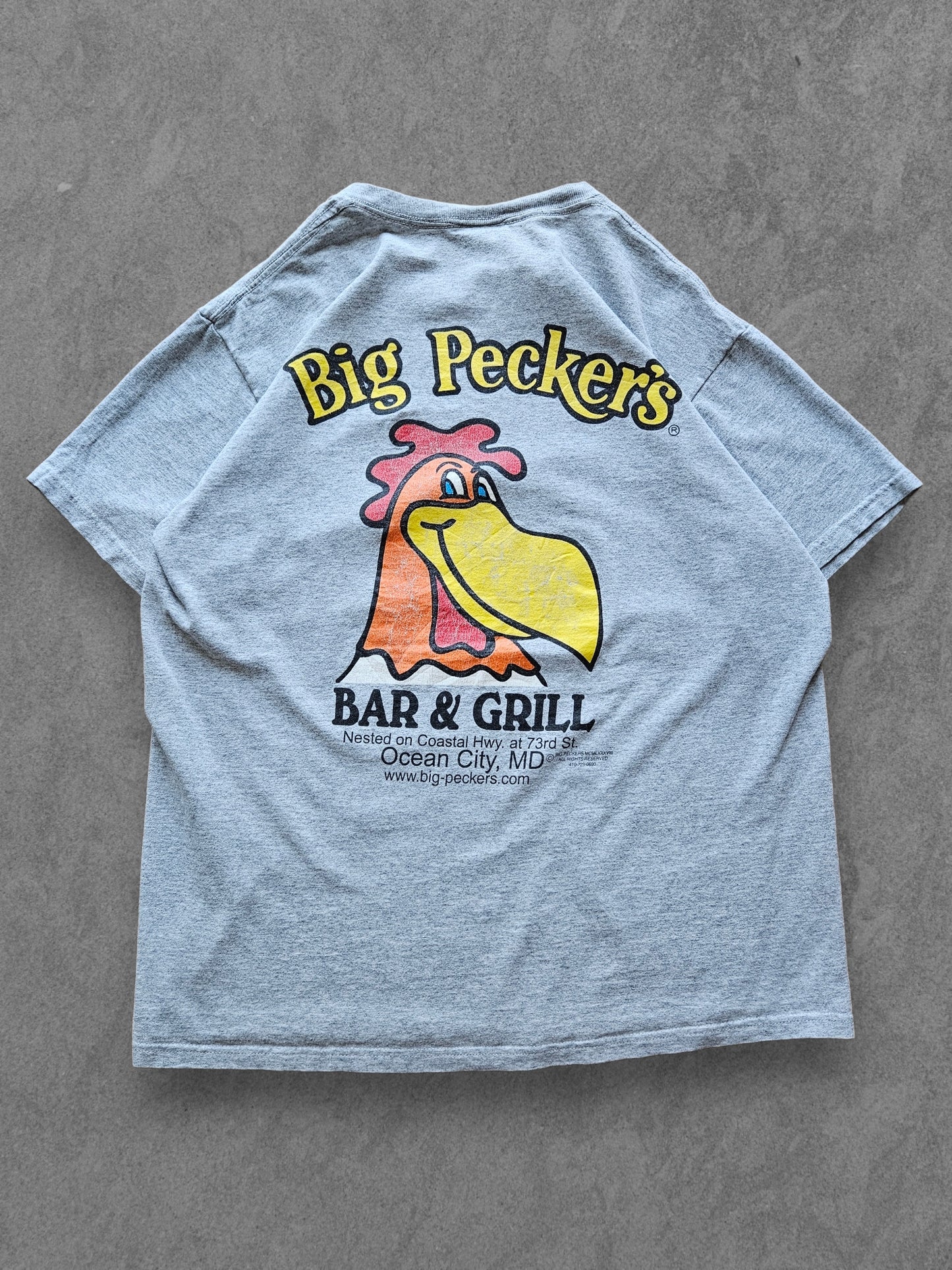 90s FRUIT OF THE LOOM ''BIG PECKERS'' T-SHIRT [L]