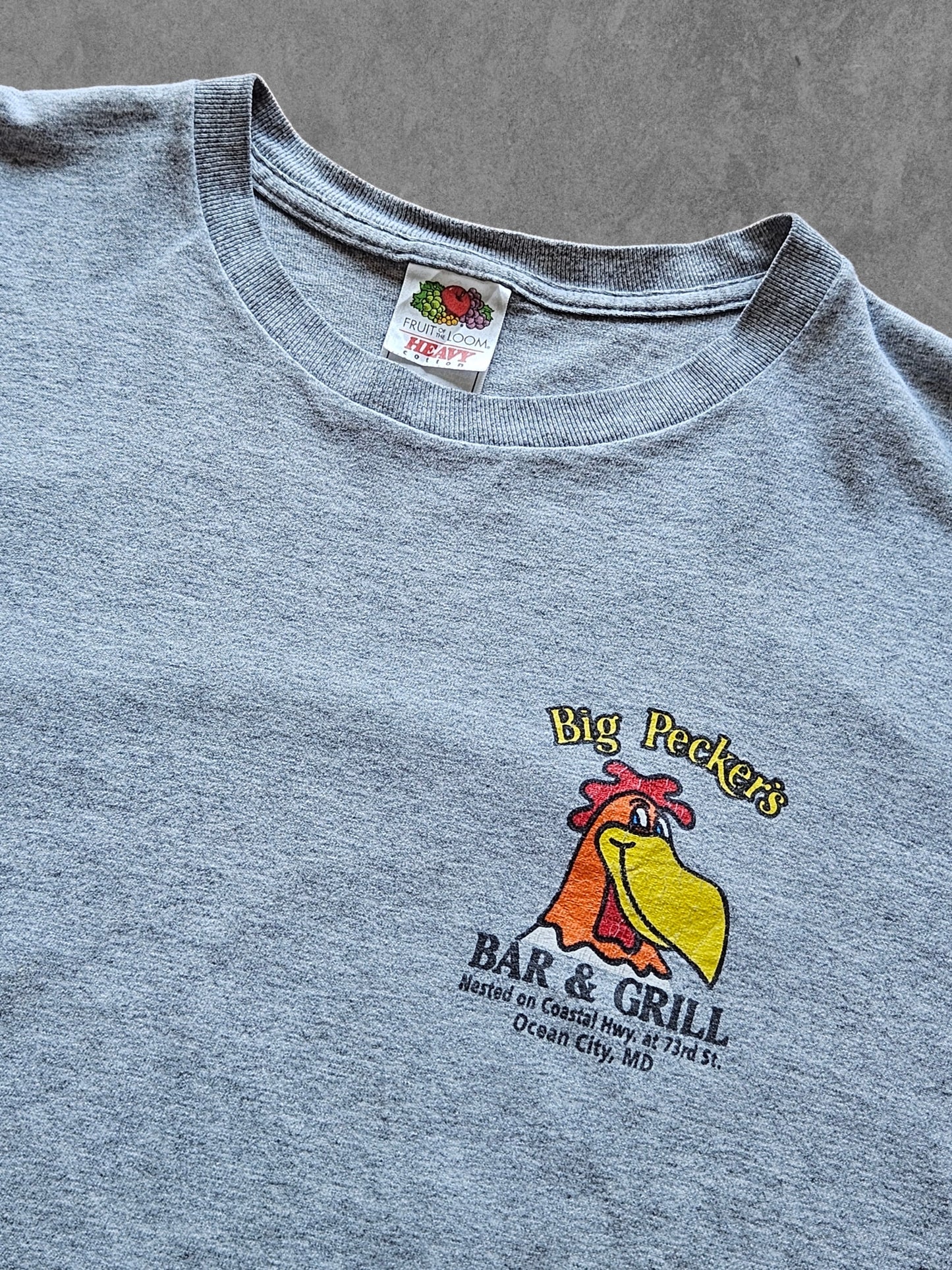 90s FRUIT OF THE LOOM ''BIG PECKERS'' T-SHIRT [L]