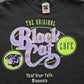 90s FRUIT OF THE LOOM ''BLACK CAT CAFE'' SWEATSHIRT [L]