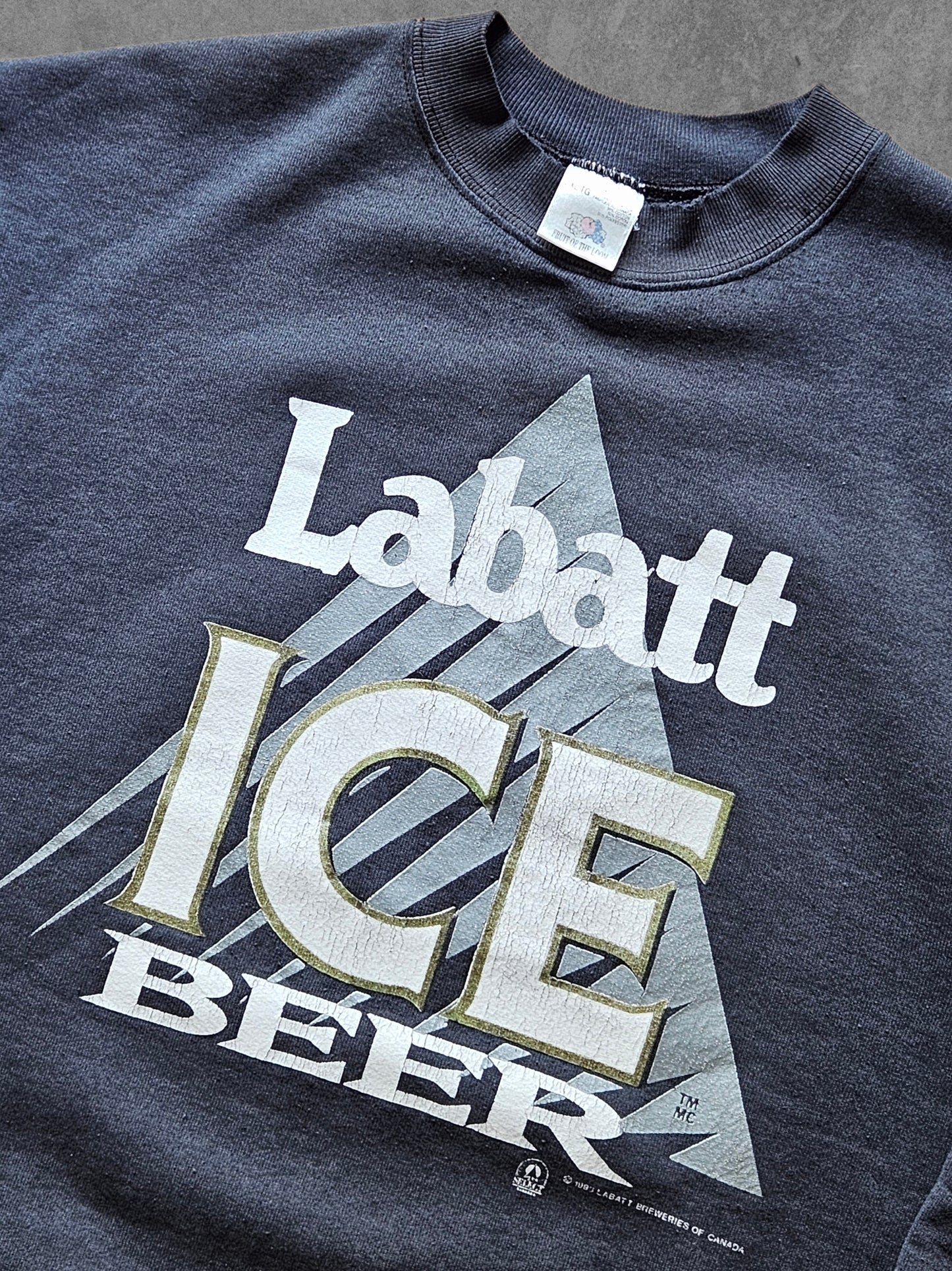 90s FRUIT OF THE LOOM ''LABATT'' SWEATSHIRT [XL]