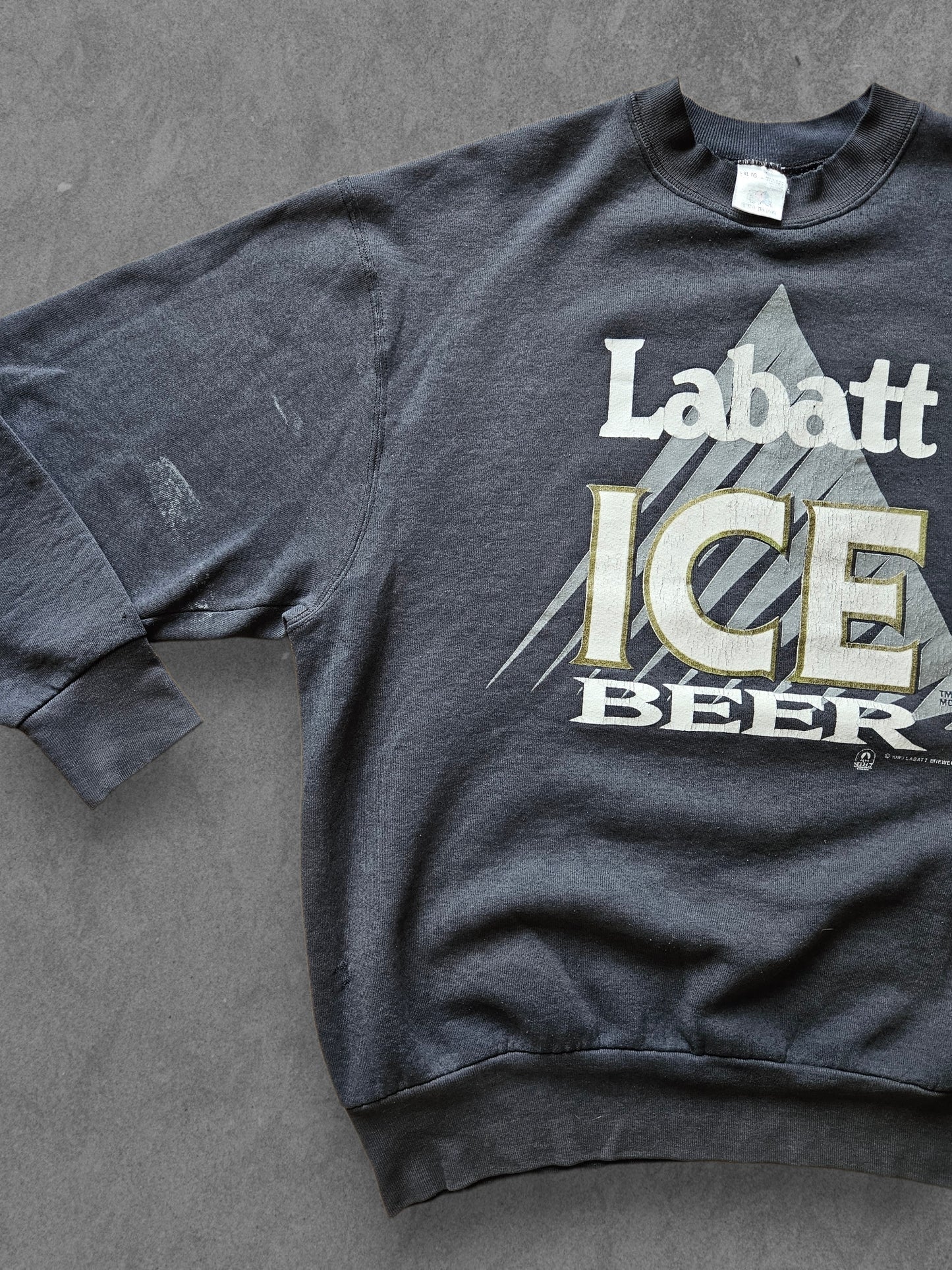 90s FRUIT OF THE LOOM ''LABATT'' SWEATSHIRT [XL]