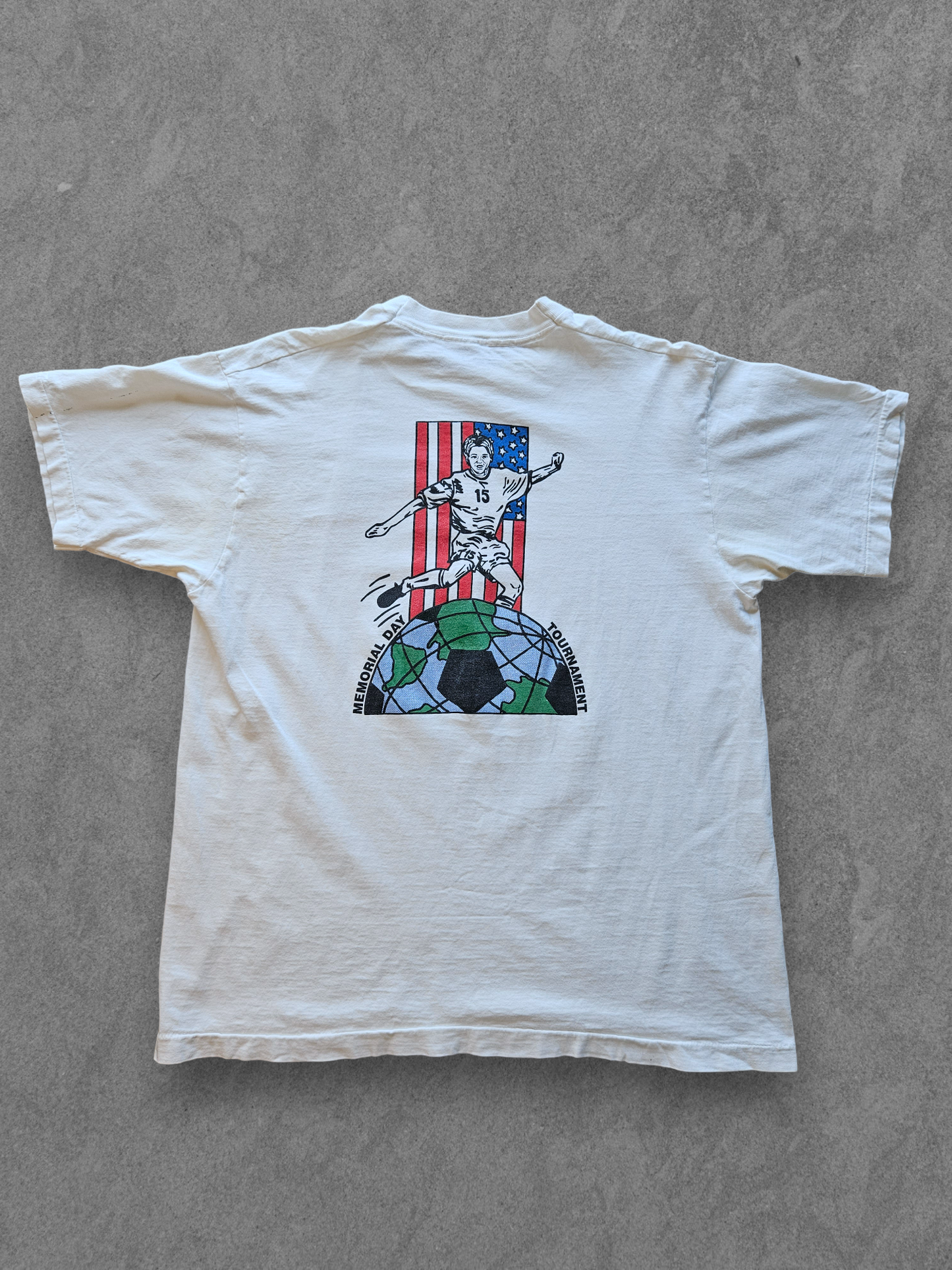 90s FRUIT OF THE LOOM ''MEMORIAL DAY'' T-SHIRT [XL]