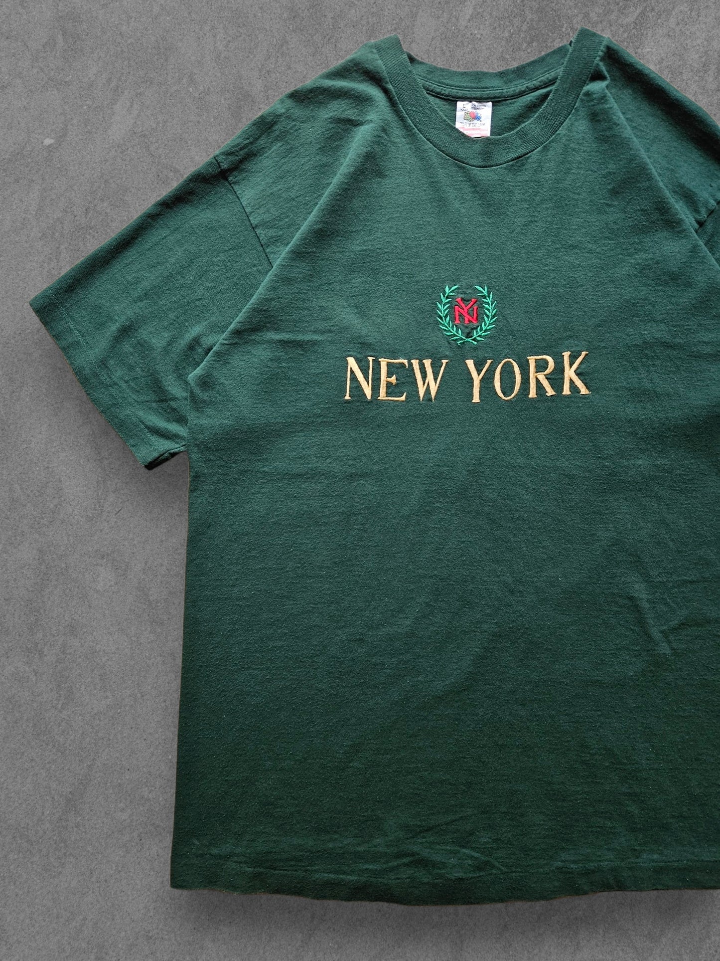 90s FRUIT OF THE LOOM ''N.Y.'' T-SHIRT [L]