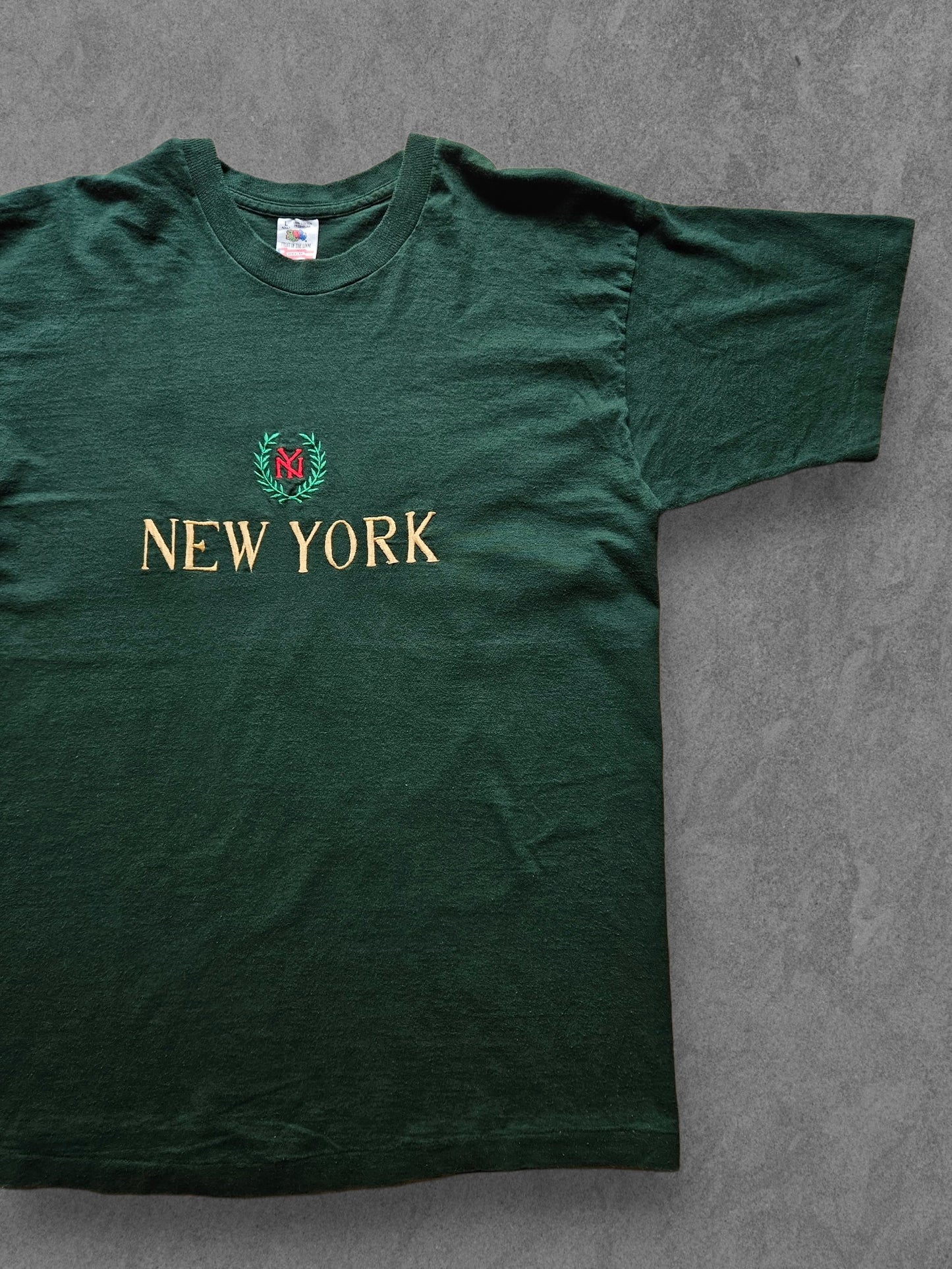 90s FRUIT OF THE LOOM ''N.Y.'' T-SHIRT [L]