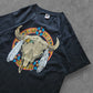 90s FRUIT OF THE LOOM ''NATIVE BULL'' T-SHIRT [L]