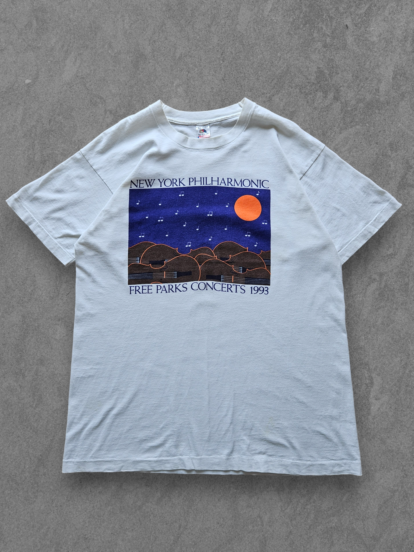 90s FRUIT OF THE LOOM ''NEW YORK CONCERTS'' T-SHIRT [XL]