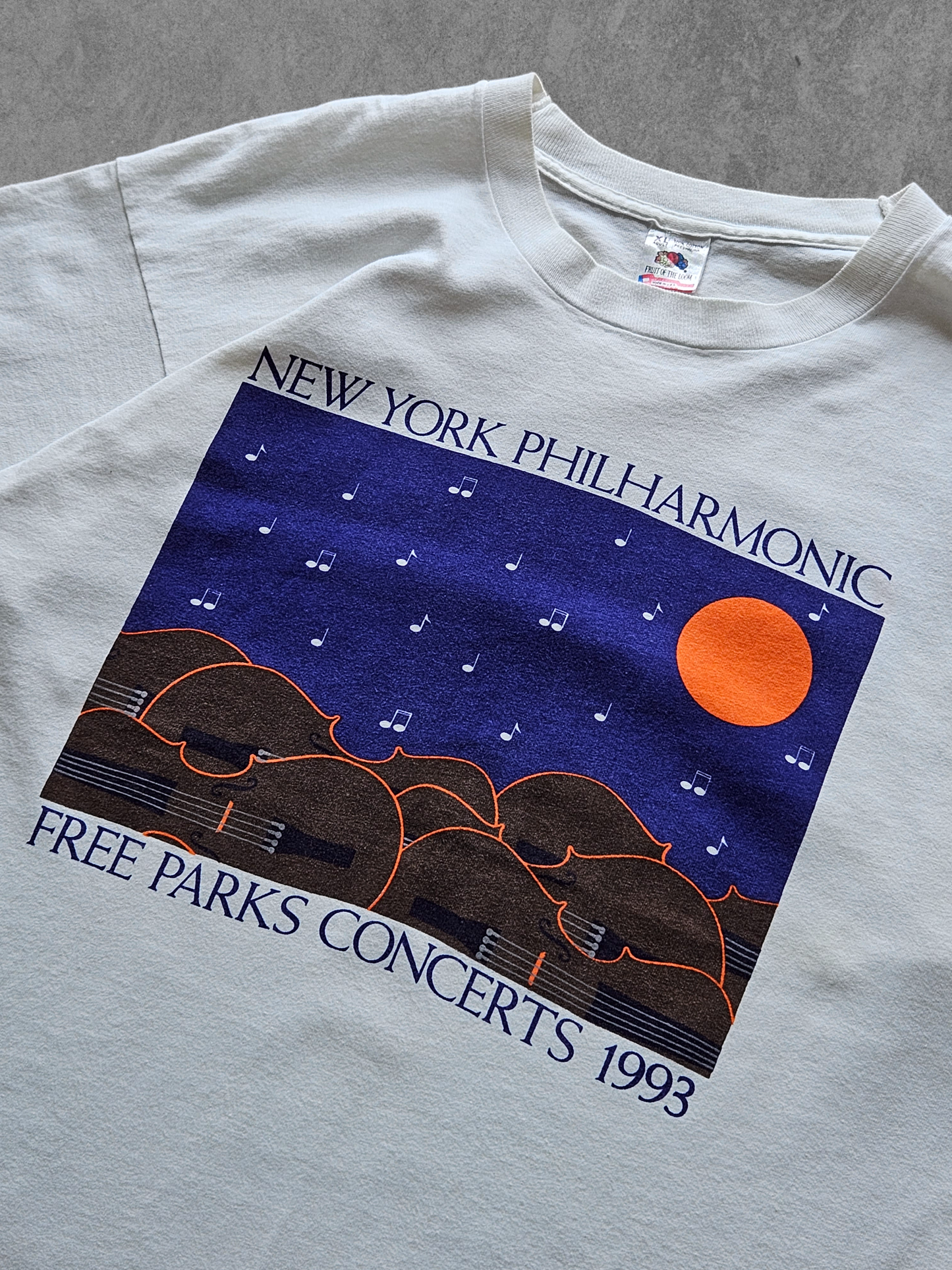 90s FRUIT OF THE LOOM ''NEW YORK CONCERTS'' T-SHIRT [XL]