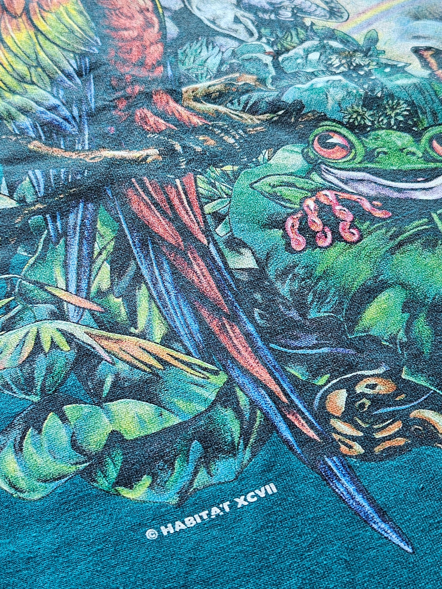 90s HABITAT ''RAINFOREST CAFE'' T-SHIRT [XL]