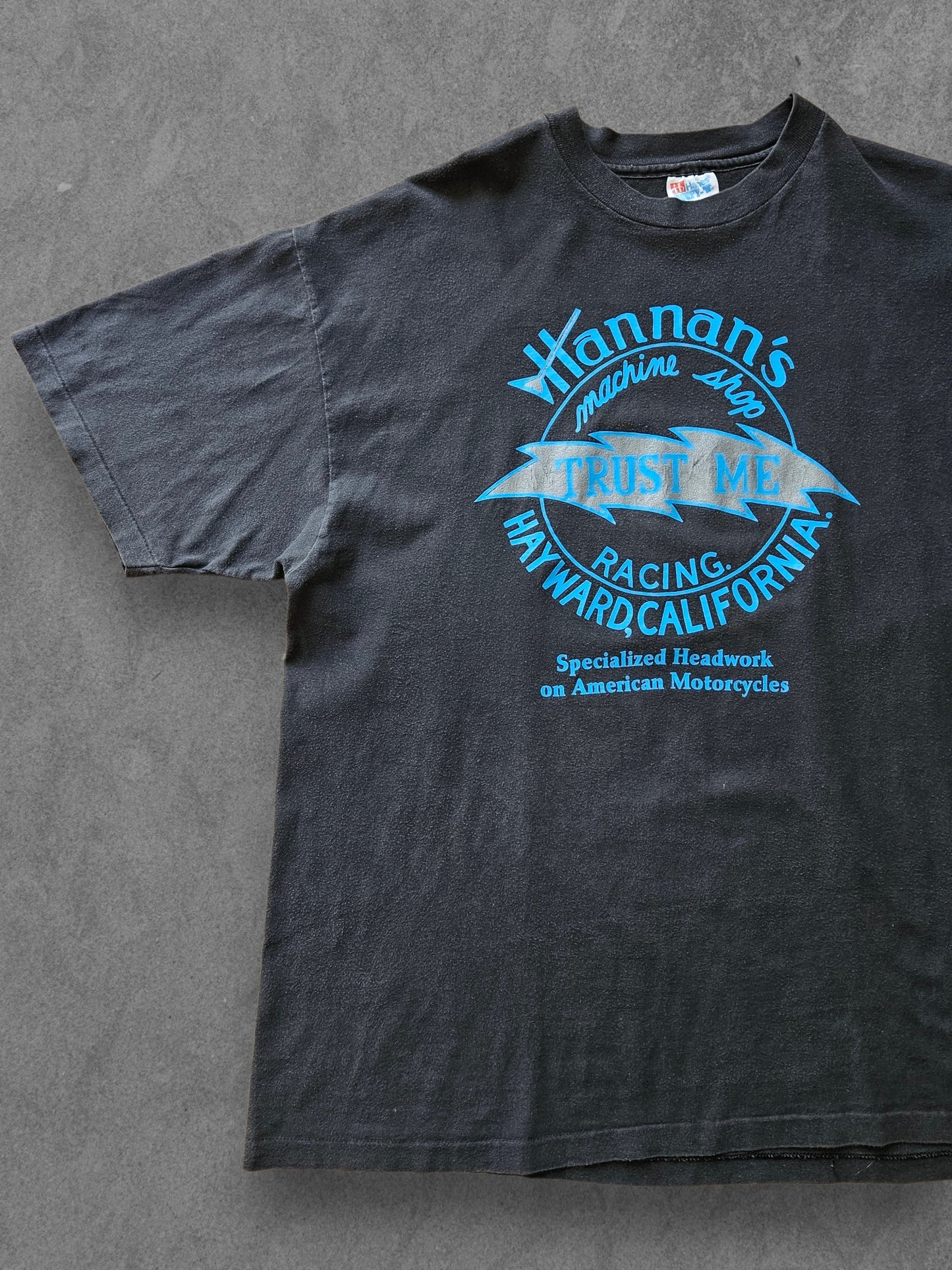 90s HANES ''HANNAN'S MACHINE SHOP'' T-SHIRT [XL]