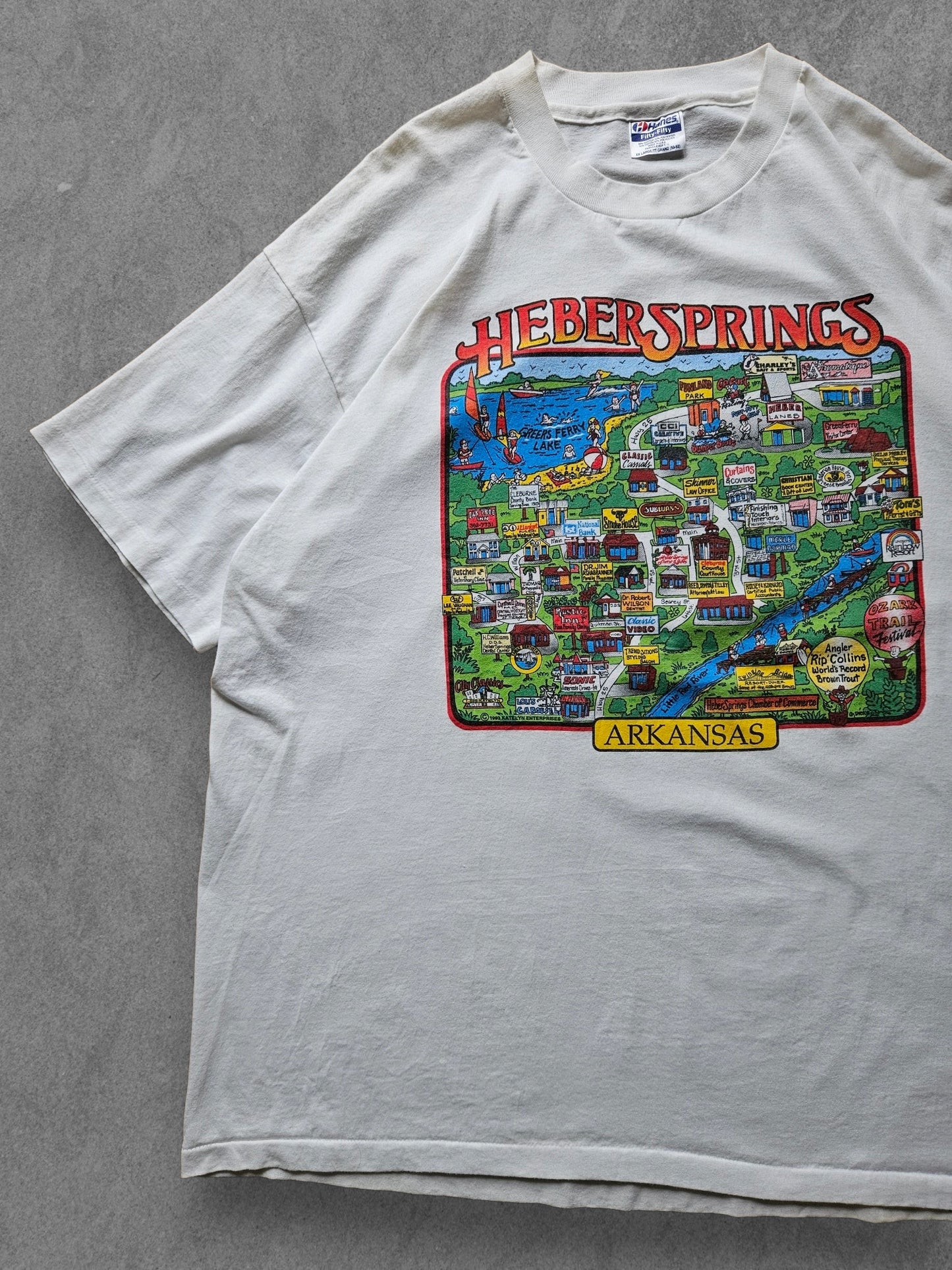 90s HANES ''HEBER SPRINGS'' T-SHIRT [XXL]