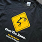 90s HANES ''OWN THE ZONE'' T-SHIRT [L]