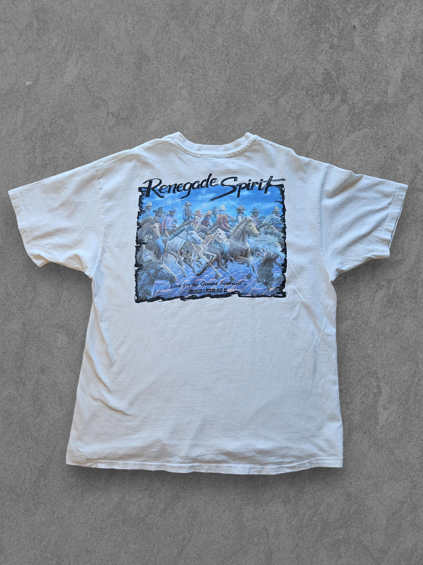 90s HANES ''RENEGADE SPIRIT'' T-SHIRT [XL]