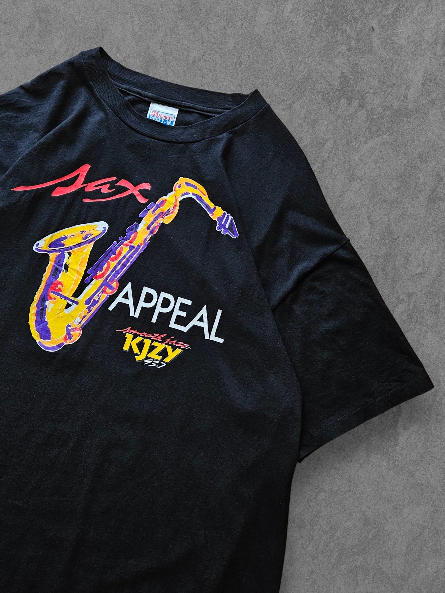 90s HANES ''SAX APPEAL'' T-SHIRT [XL]