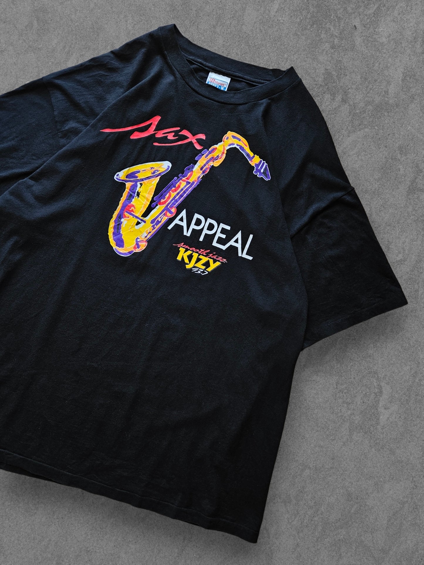 90s HANES ''SAX APPEAL'' T-SHIRT [XL]