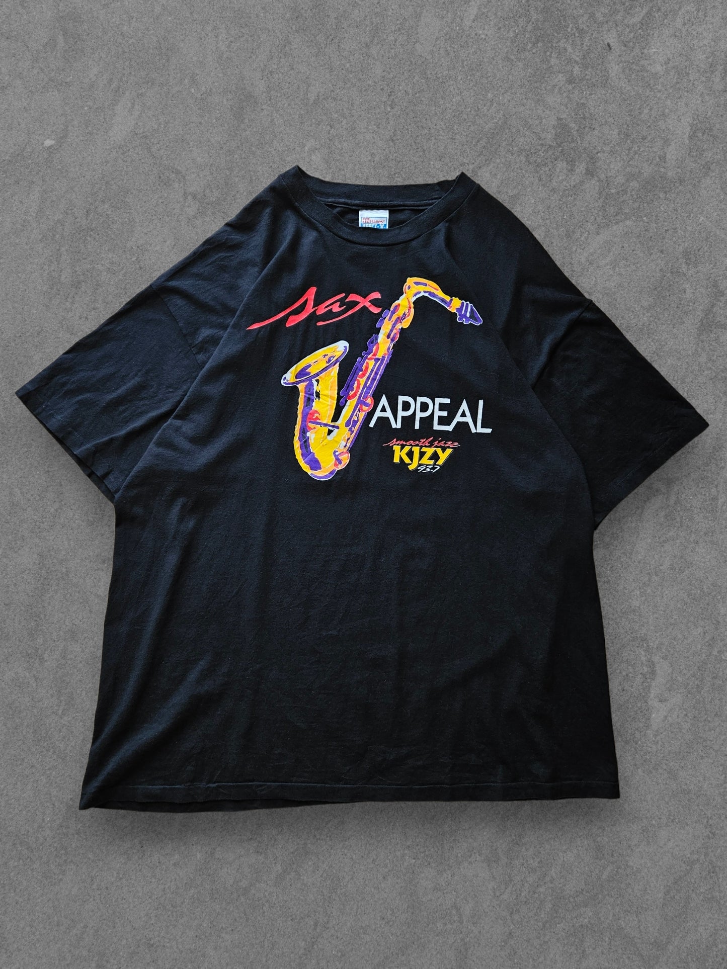 90s HANES ''SAX APPEAL'' T-SHIRT [XL]