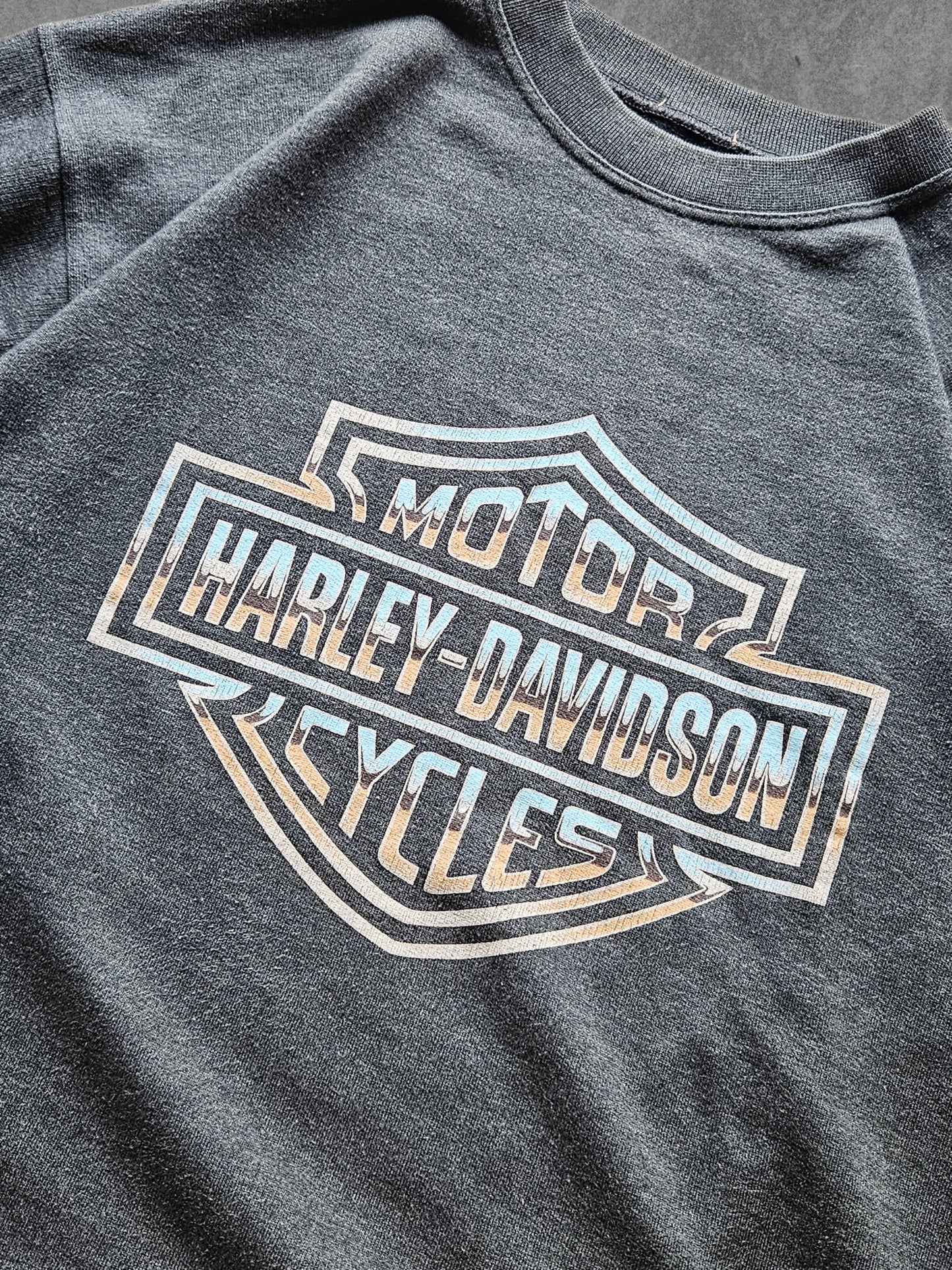 90s HARLEY DAVIDSON ''CHROME LOGO'' SWEATSHIRT [XL]