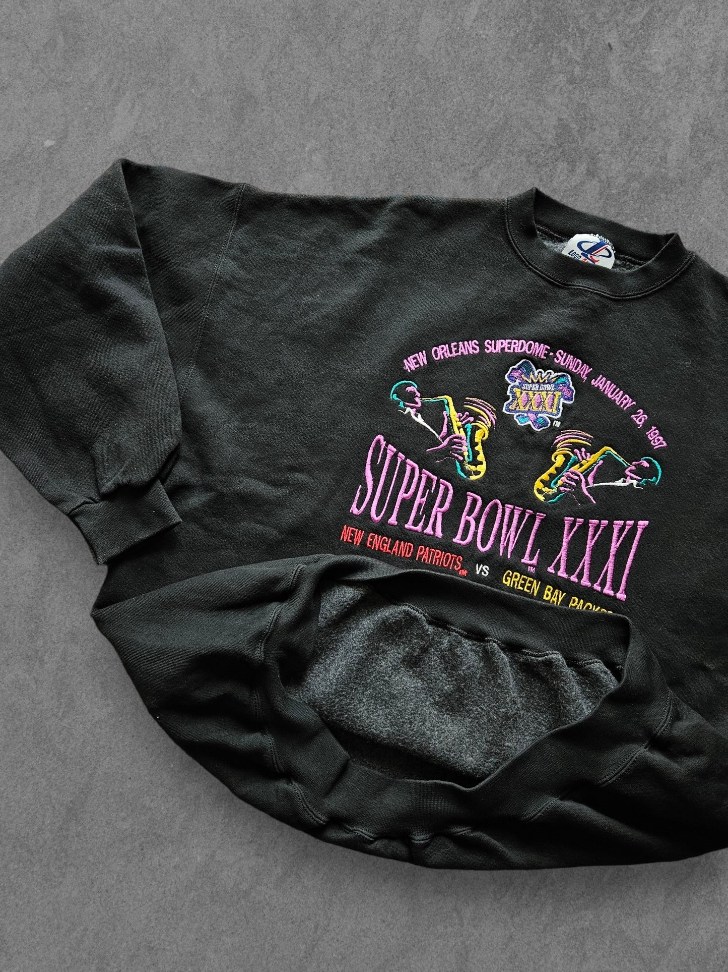 90s LOGO ATHLETIC ''SUPERBOWL 1997'' SWEATSHIRT [XL]