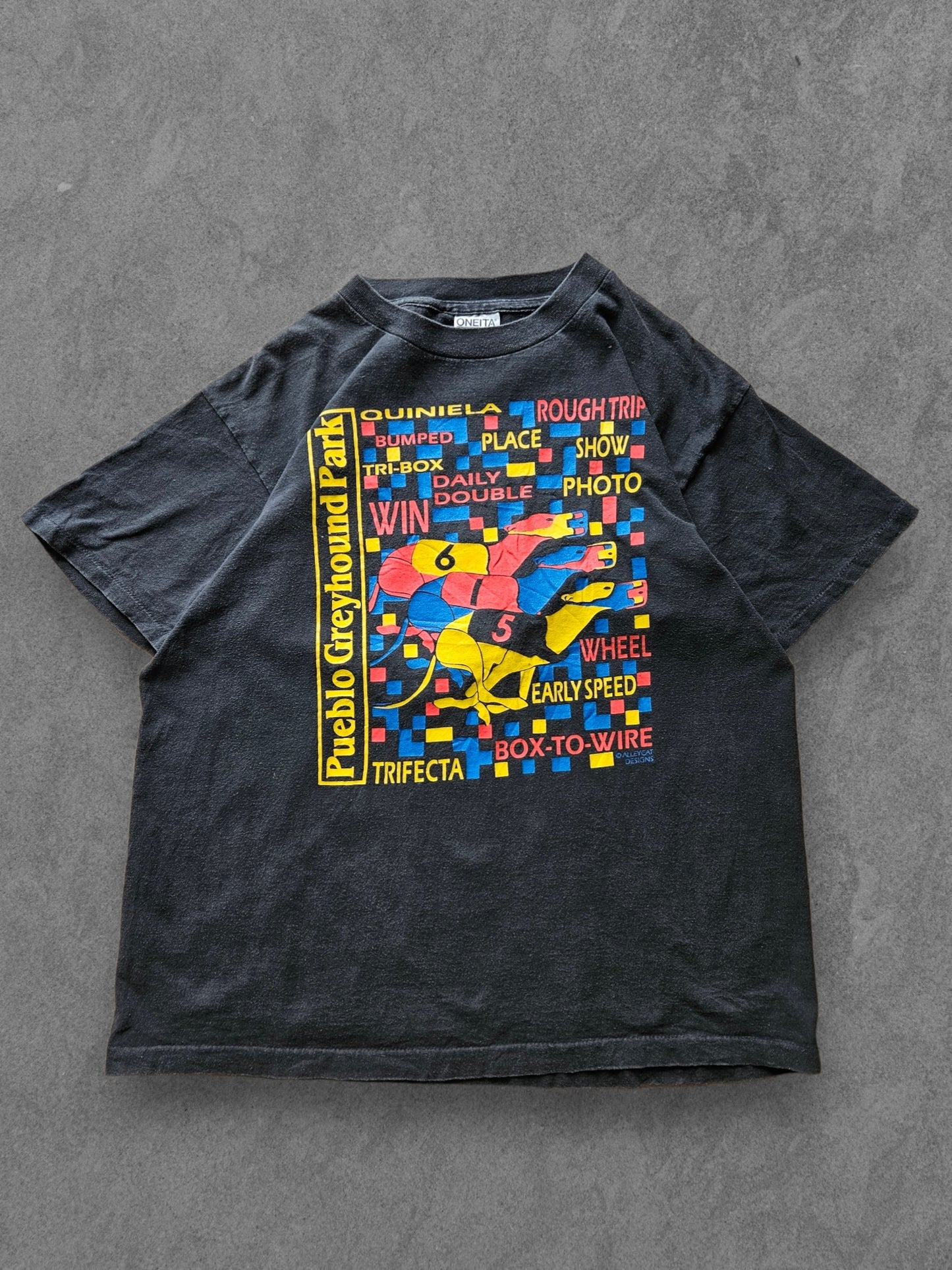 90s ONEITA ''PUEBLO GREYHOUND PARK'' T-SHIRT [L]