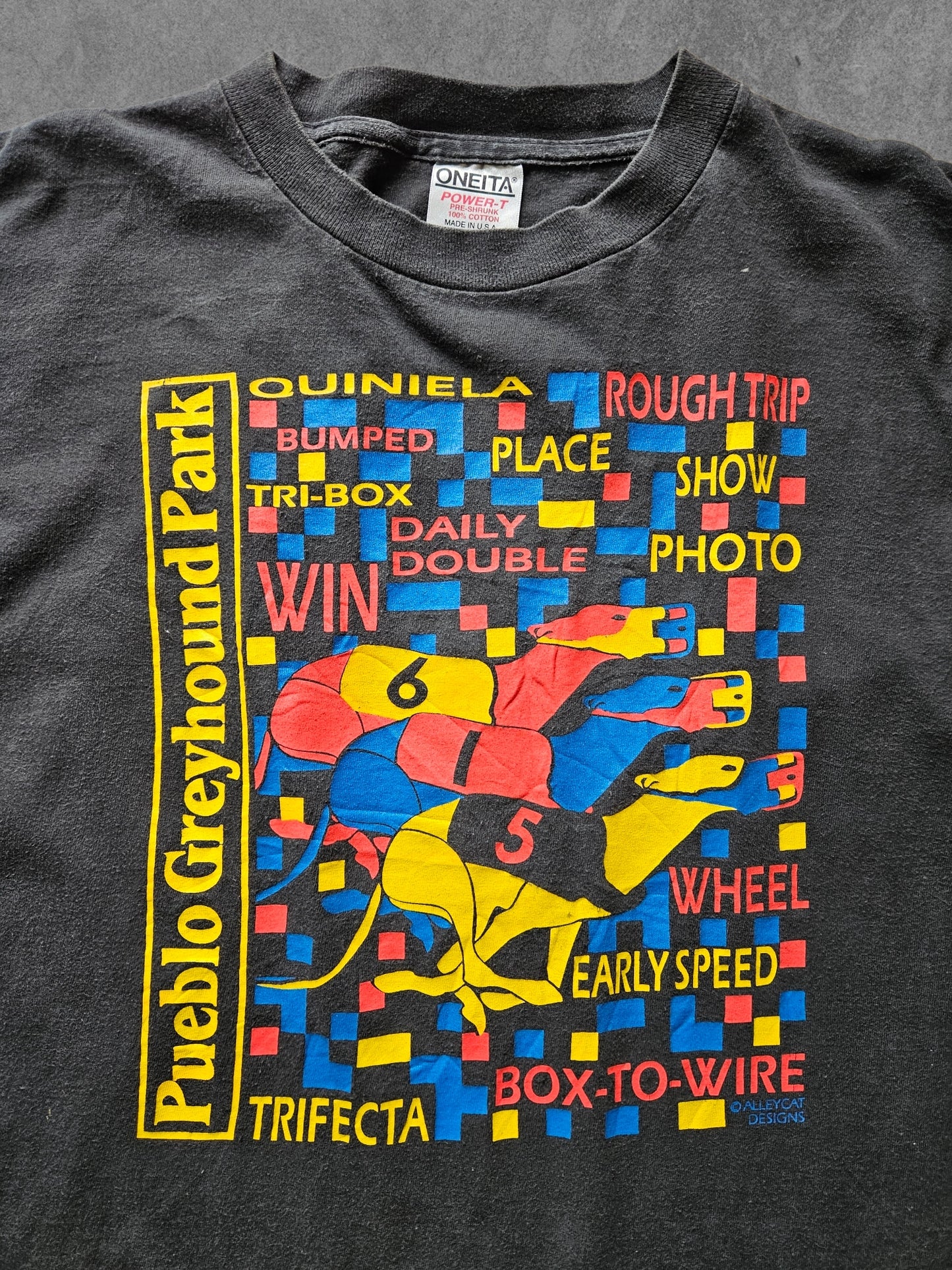 90s ONEITA ''PUEBLO GREYHOUND PARK'' T-SHIRT [L]