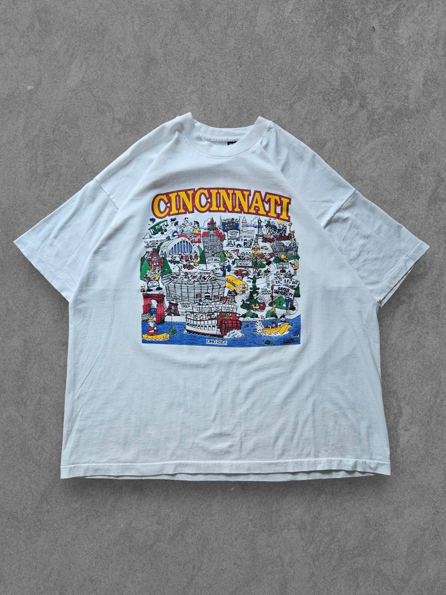 90s SCREEN STARS ''CINCINNATI'' T-SHIRT [XXL]