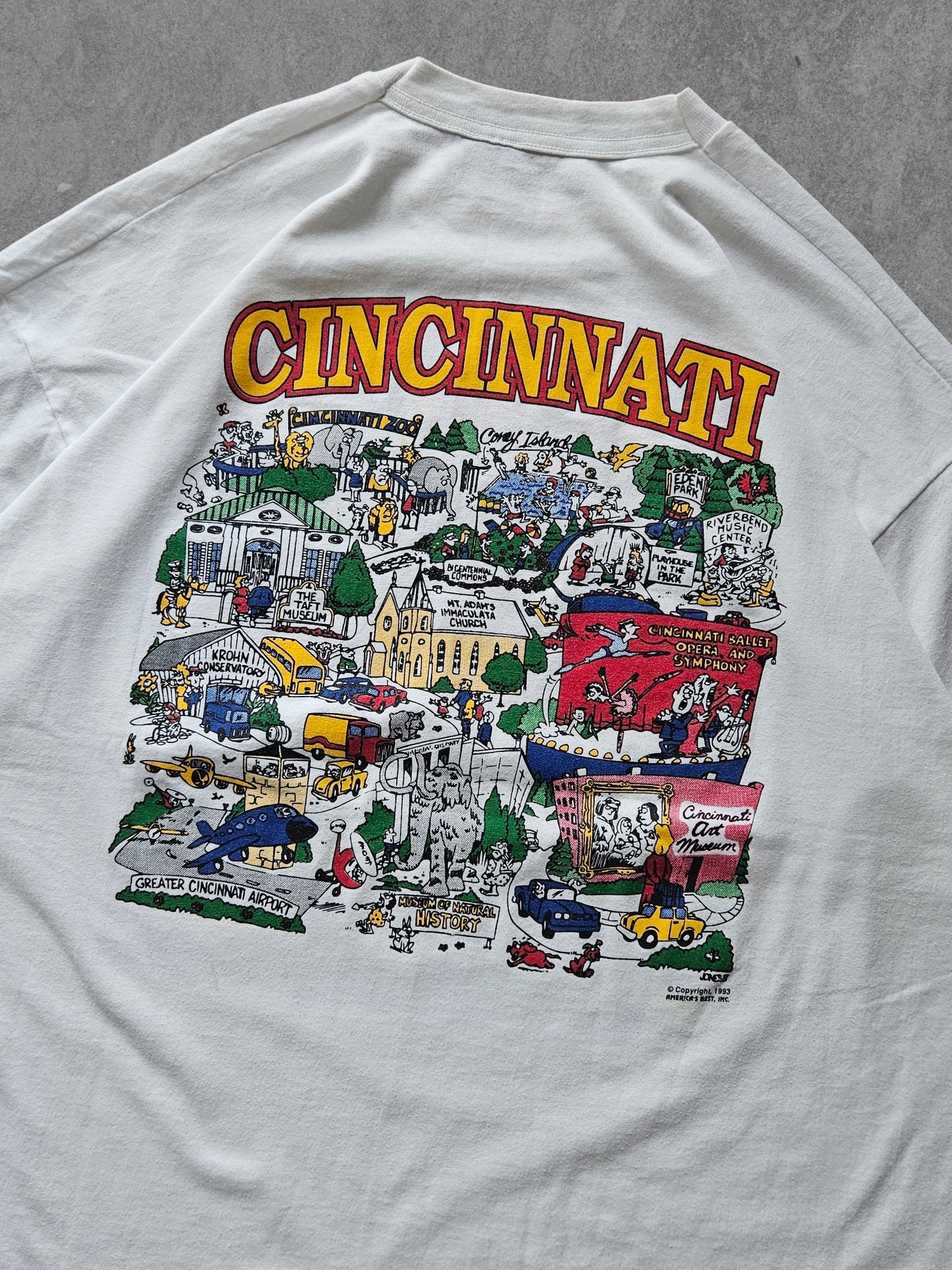 90s SCREEN STARS ''CINCINNATI'' T-SHIRT [XXL]