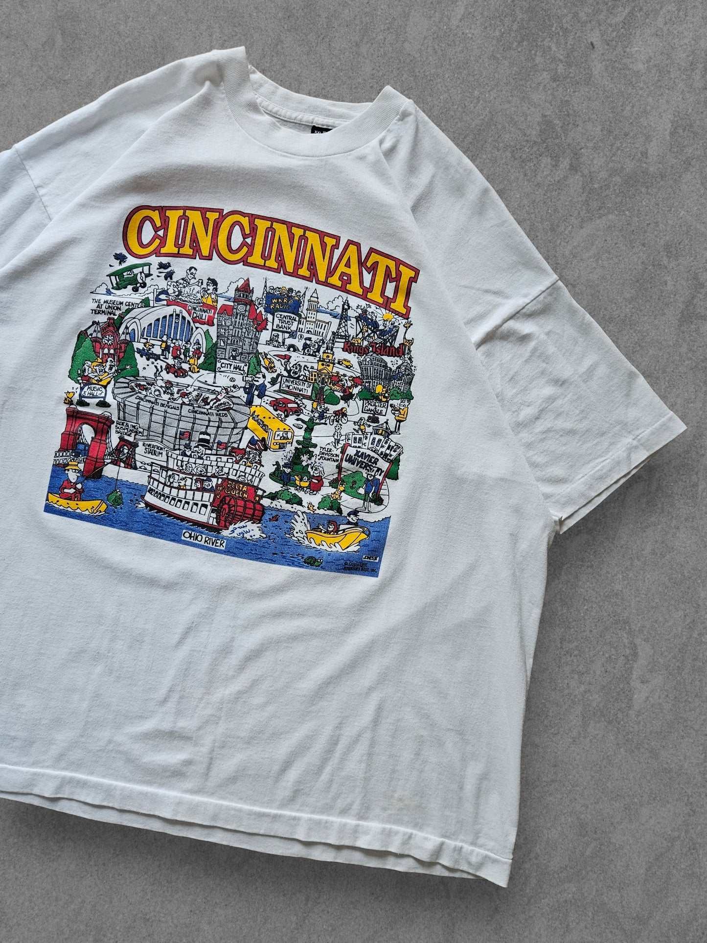 90s SCREEN STARS ''CINCINNATI'' T-SHIRT [XXL]