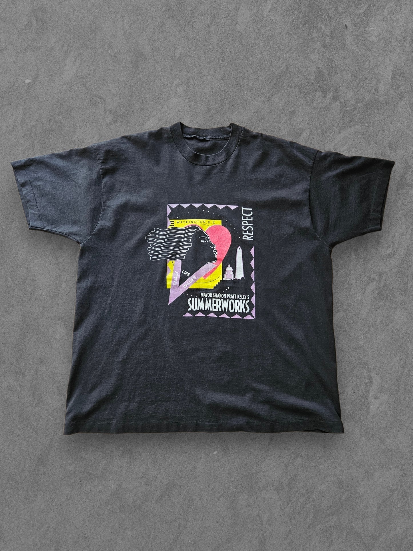 90s ''SUMMERWORKS WASHTINGTON D.C.'' T-SHIRT [XL]